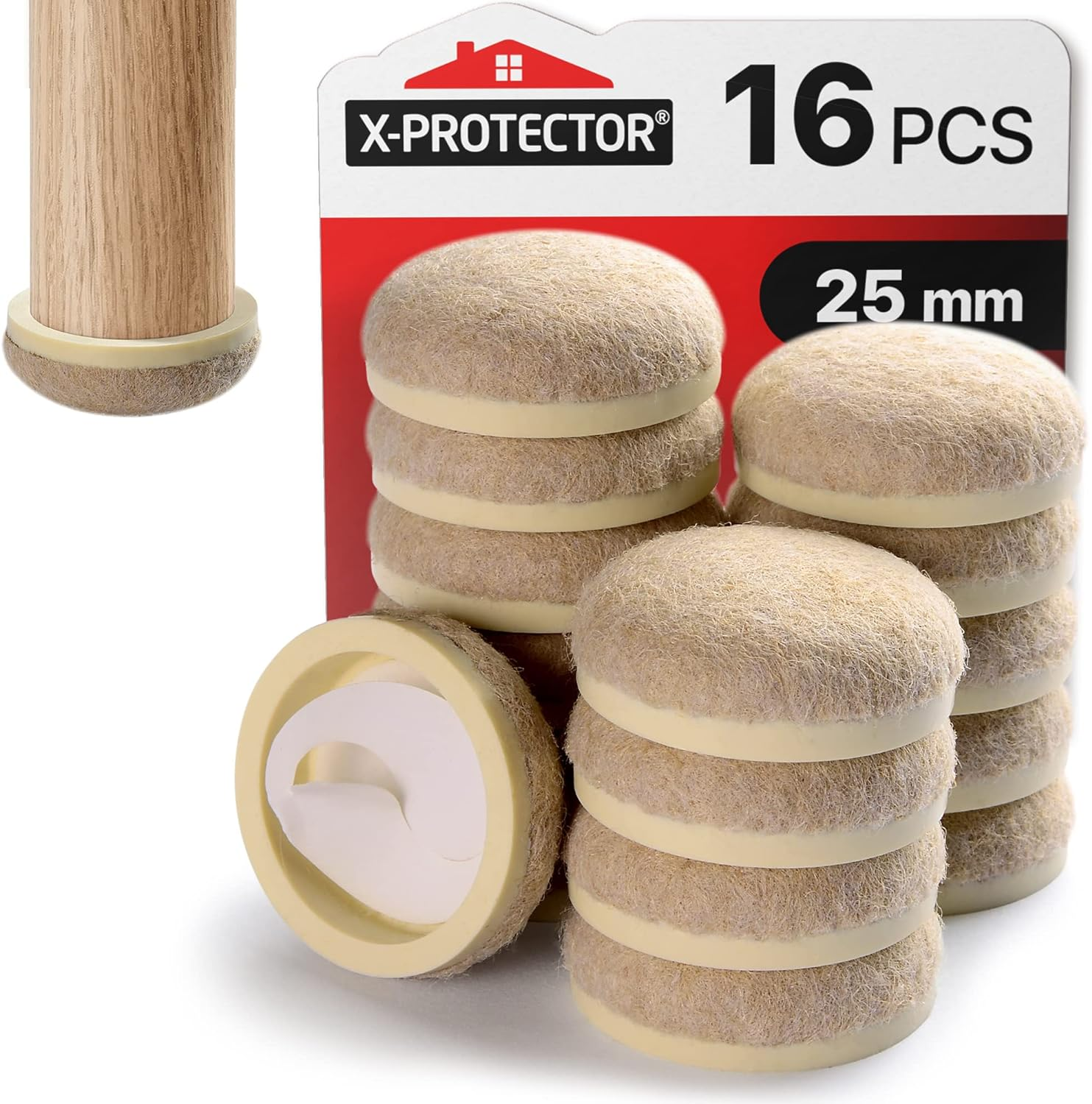 Premium Furniture Pads 235 Pieces X-Protector! Giant Pack of Felt Pads for Furniture Feet - Best Wood Floor Protectors for Furniture & Items - Ideal Chair Glides - Protect Any Kinds of Hard Floors! image number 4