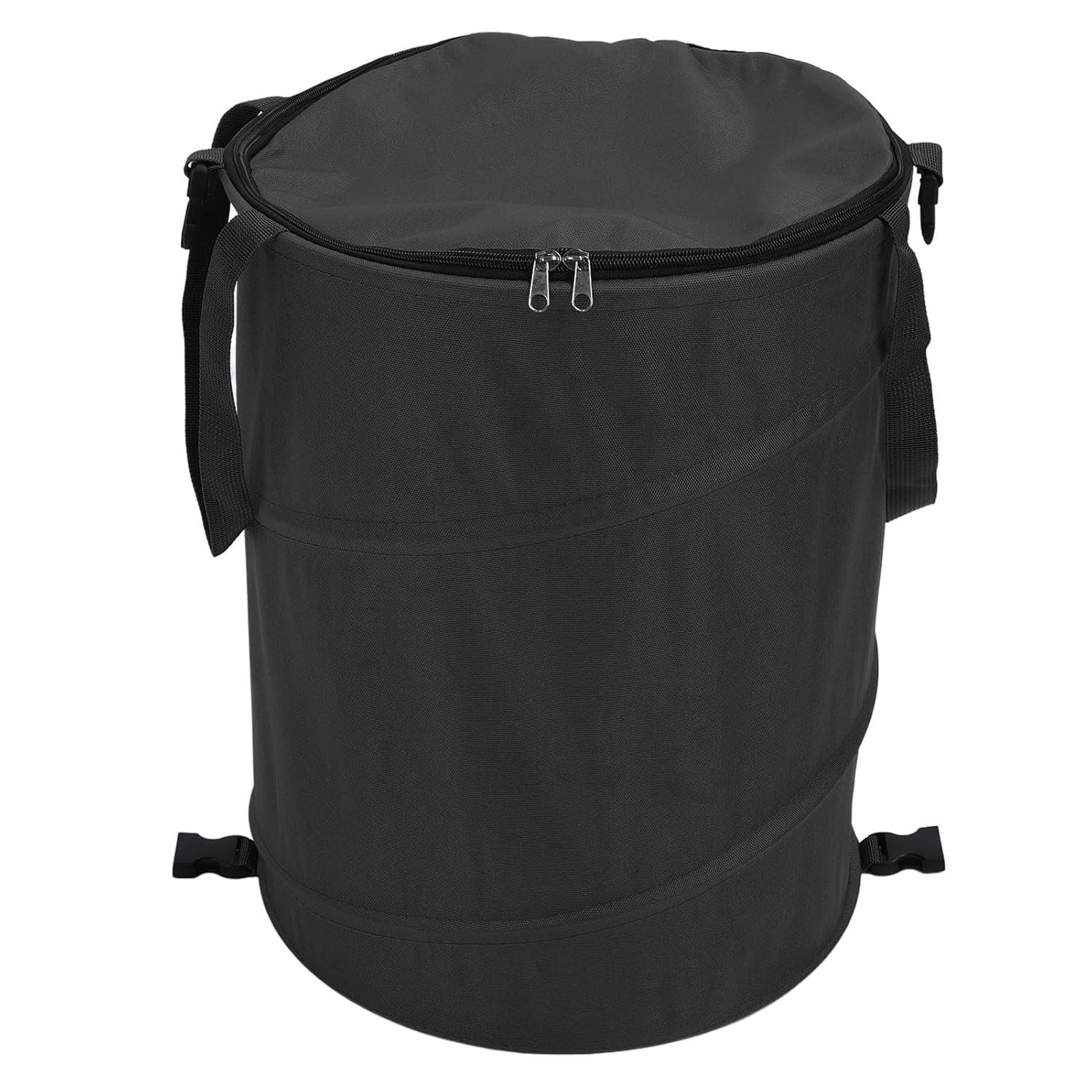 Large Capacity Camping Trash Can Portable Garden Garbage Container Outdoor Picnic 24 Gallons (Black) image number 2