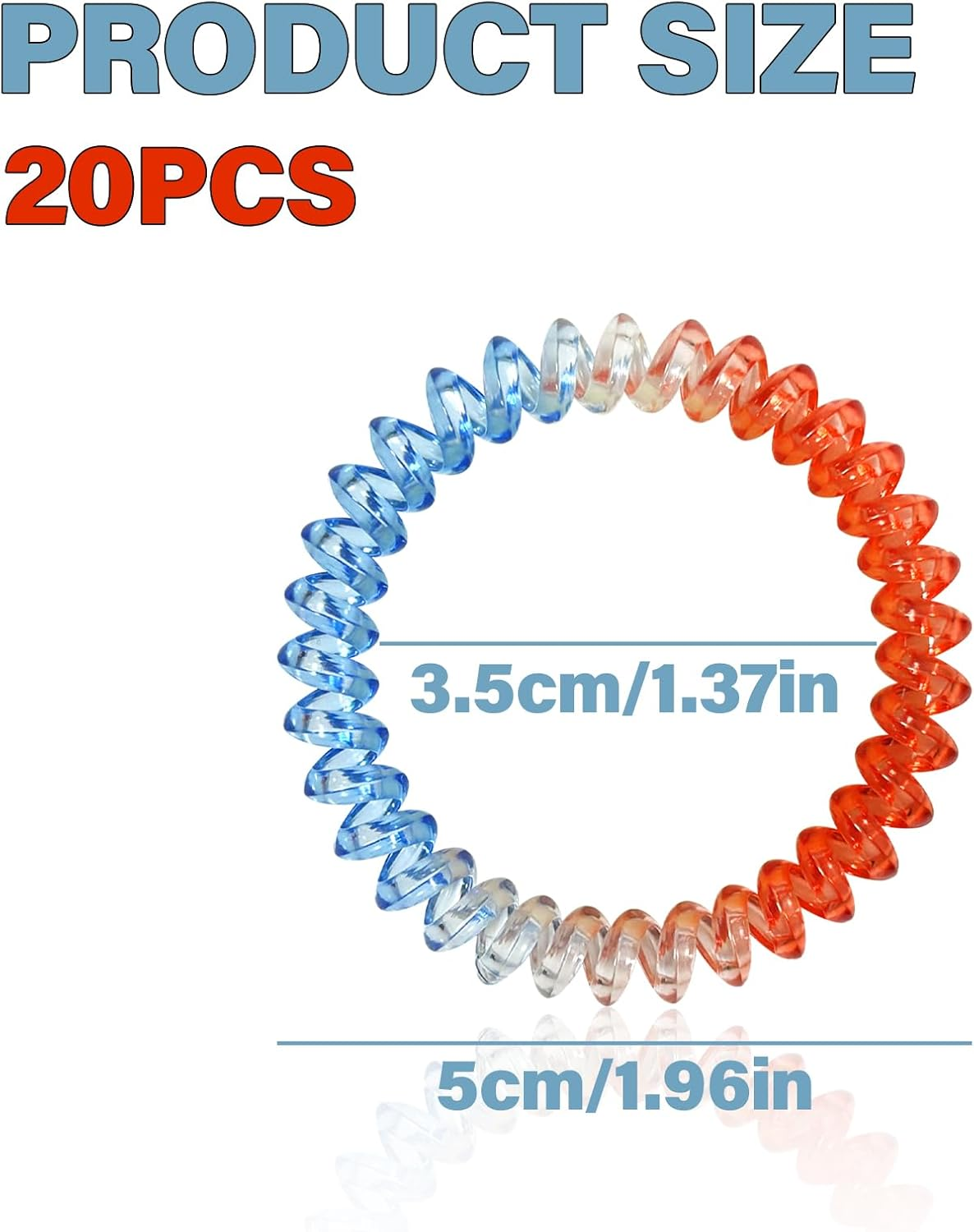 Chewing Bracelets, 20 PCS Sensory Stretchy Coil Bracelets for Relieve Autism, Anxiety, ADHD (Random Color) image number 6