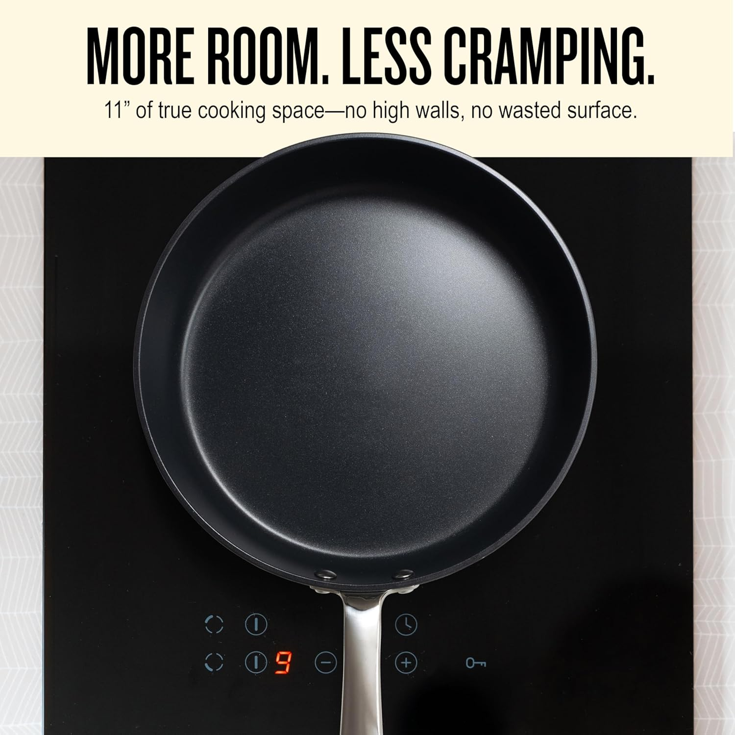 Alva Maestro 11&rdquo; Non-Toxic Ceramic Nonstick Frying Pan &ndash; Oven & Induction Safe Skillet for Healthy Cooking &ndash; Sustainable, No PFAS/PTFE, Easy-To-Clean, Even Heat Distribution, Toxin-Free Cookware