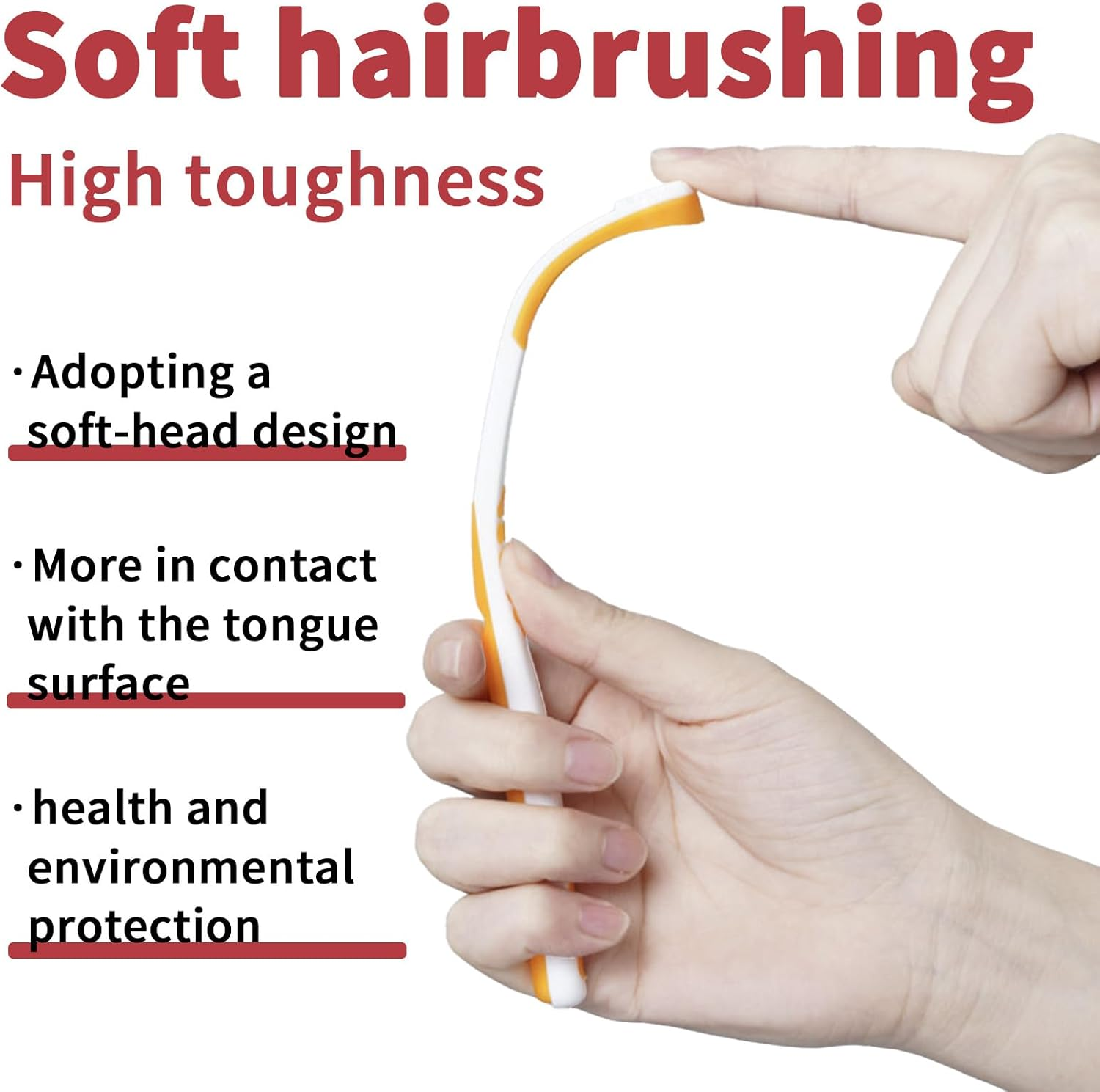 8 Pcs Silicone Tongue Scraper, Tongue Cleaner with Anti-Slip Handle, for Cleaning the Mouth and Keeping Breath Fresh image number 2