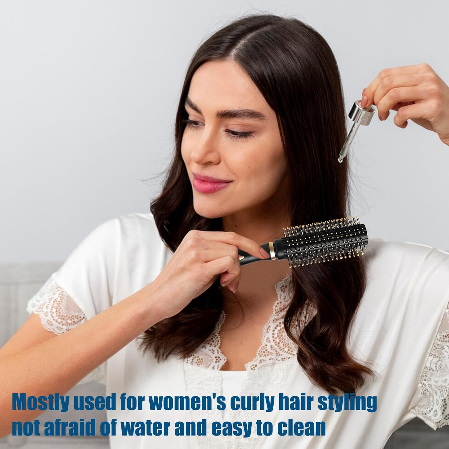 Makloee Hair Brush, round Hair Brush Small Curling Brush Styling Tools for Women Men Kid Professional Curling Hair Drying Styling Straightening and Shine,Smoothing Curly or Wavy Hair Brush image number 5