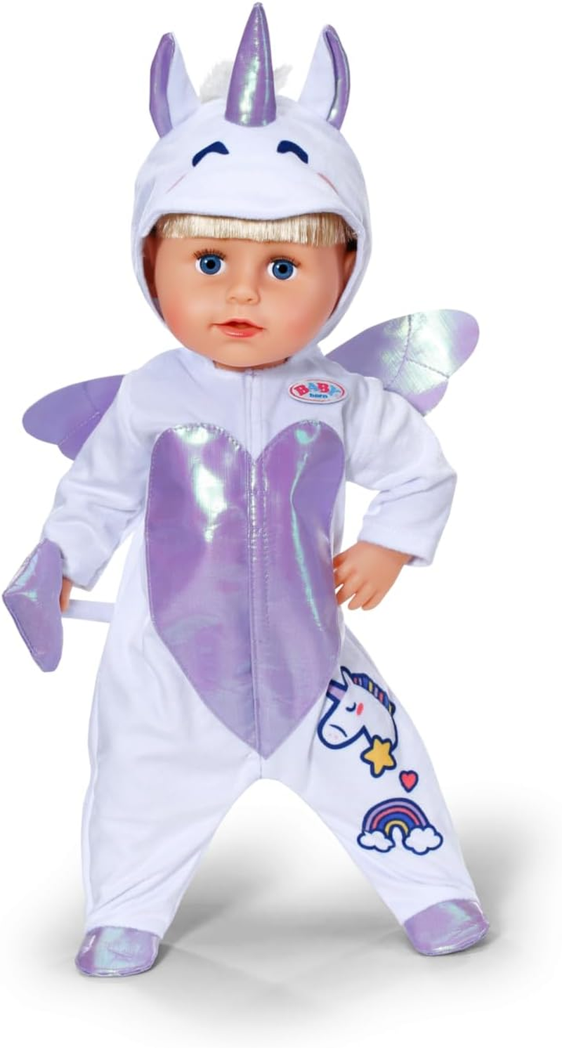 BABY Born Unicorn Onesie with Hoodie, Embroidery, and Sparkling Details for 43Cm Dolls, 838266 Zapf Creation image number 2