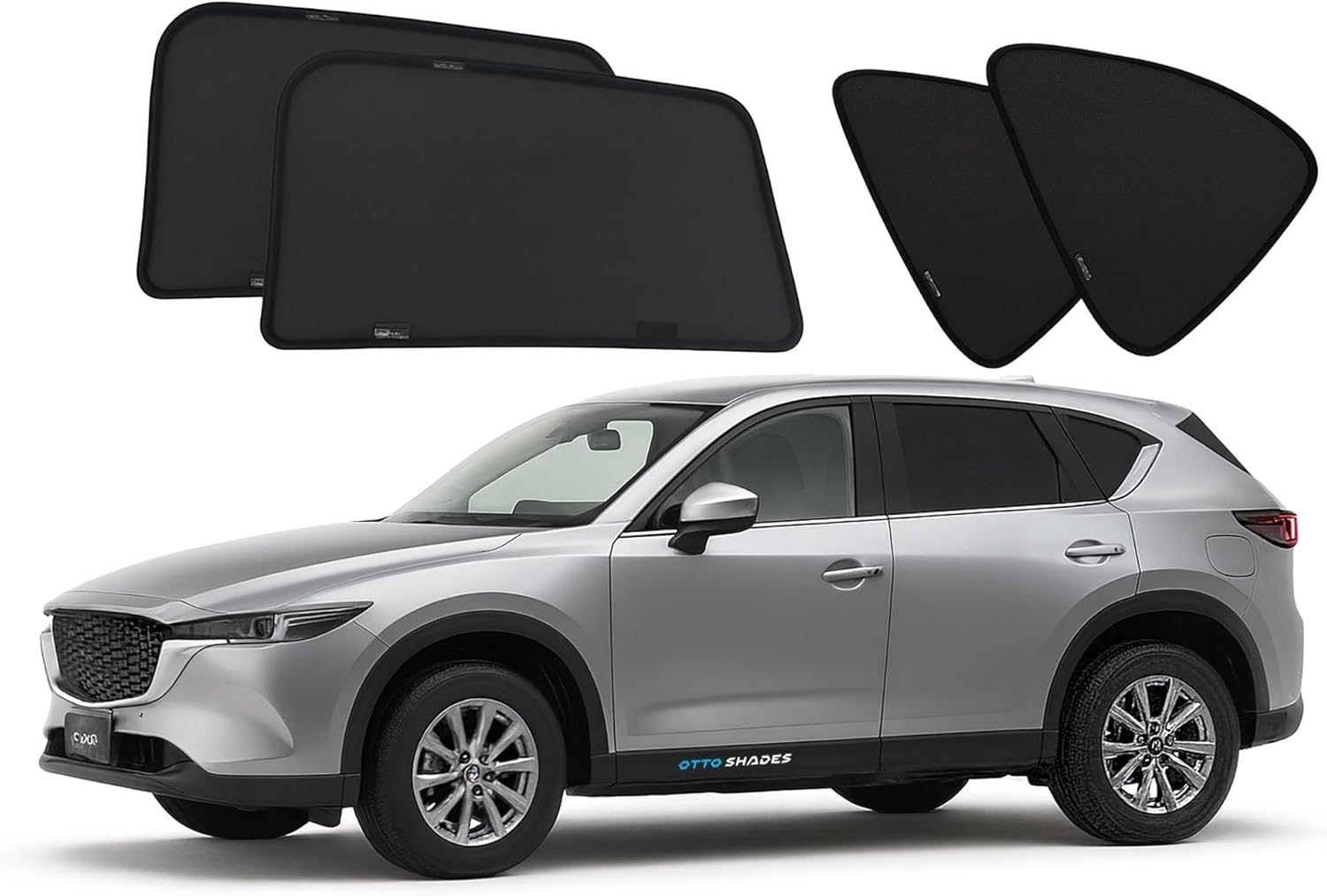 OTTO SHADES Custom Magnetic Mesh Sunshade for Mazda CX-5 2018-2025, Side, Rear & Port Windows Sun Blind for Baby Protection, Uv/Heat Reduction,Privacy Shield (2 Rear + 2 Port Window Shades)