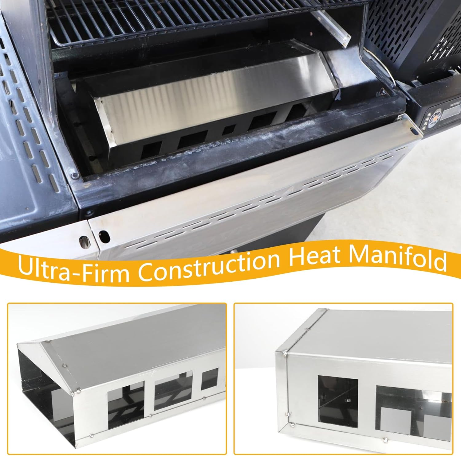 Heat Manifold Replacement Kit for Masterbuilt Gravity Series 800 Smoker Parts MB20040122 MB20040221 Grill Replace Part NO 9904200046 Heating Shield Cover with Base image number 5