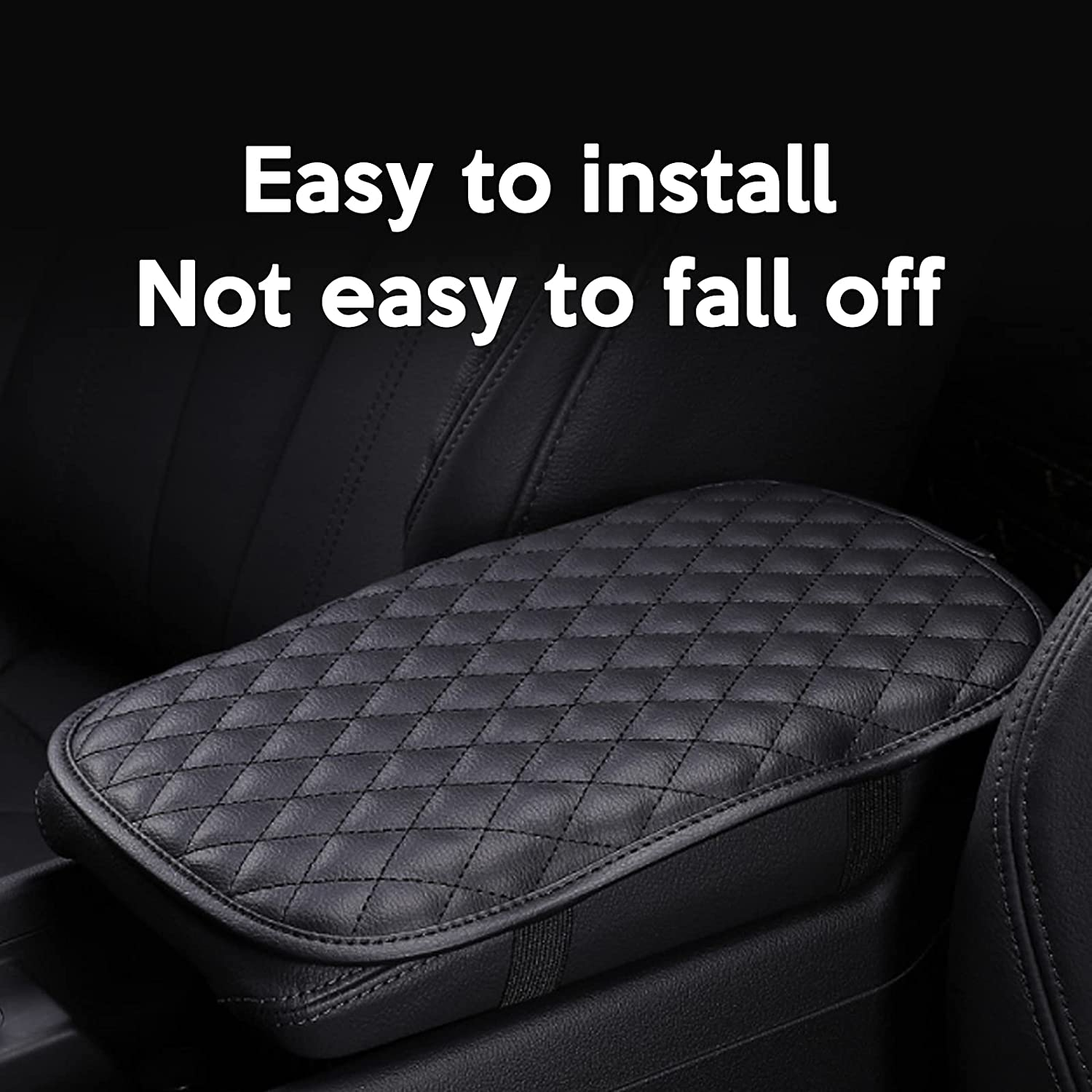 Center Console Cover Worthplanet PU Leather Universal Central Console Armrest Box Cover Waterproof Center Console Pad Protector Fit for Most Vehicle SUV Truck Car W120001 image number 3