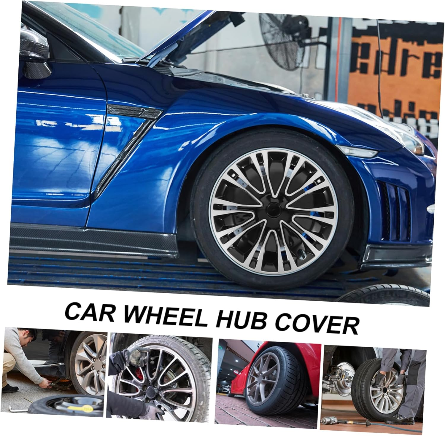 Iplusmile Automotive Wheel Hub Cap Decorative Car Rim Cover for Universal Wheel 14 Inches image number 2