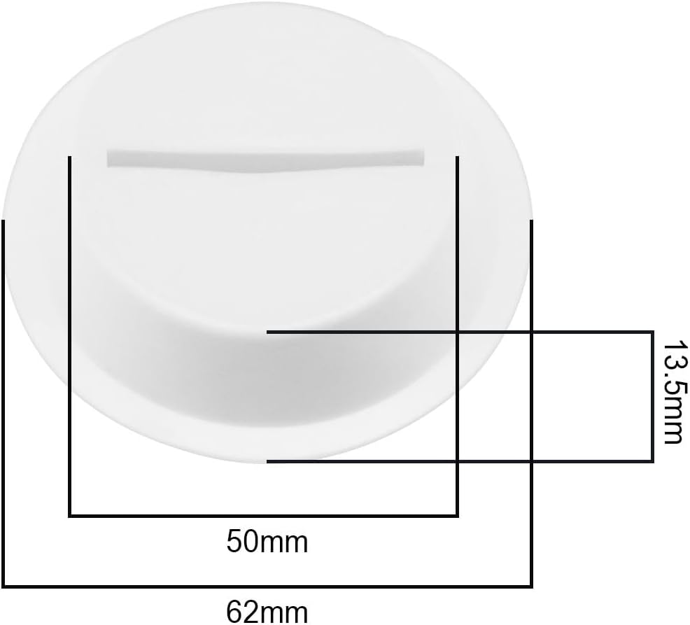 2 Pcs Silicone round Snap in Locking Hole Plugs, 50Mm Sealing Plugs Rubber Panel Seal Cover Flush Type Panel Sink Plug Closure Drain Plug for Kitchen Sink image number 4
