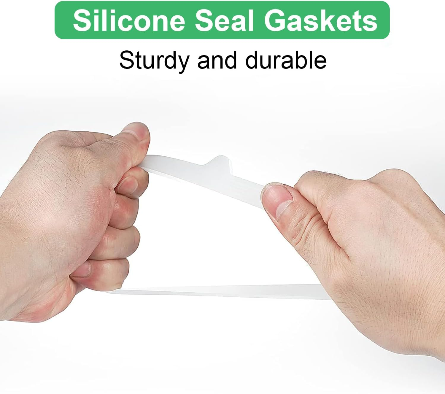 8 Pcs Replacement Silicone Seals, Funcyboo 3.7 Inch Silicone Jar Gaskets Silicone Replacement Gasket Airtight Silicone Seals Rings for Mason Jar Fits Most Sizes(White) image number 3