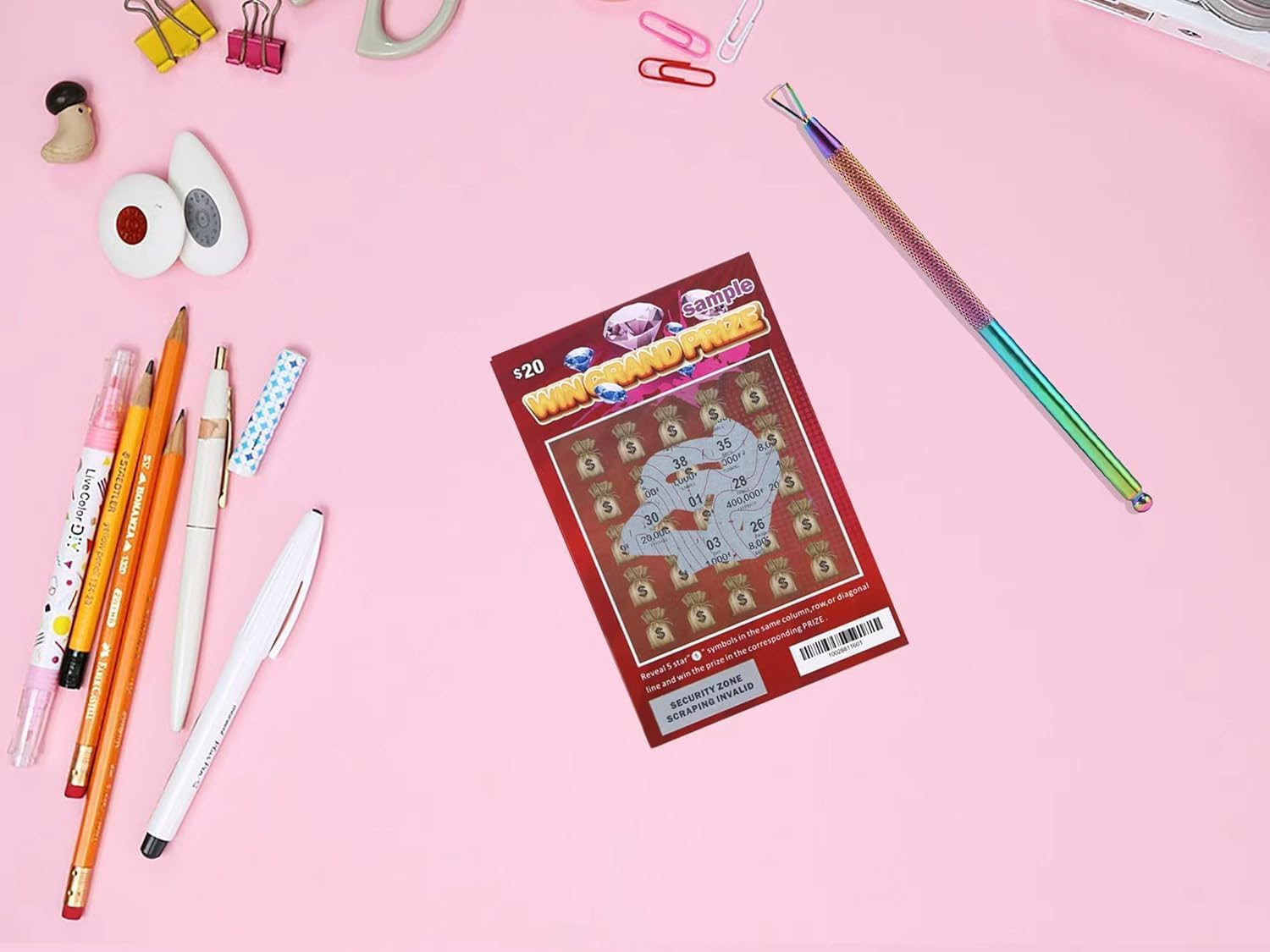 WADY 3PCS Lottery Ticket Scratcher Tool, Scratch off Tool, Lotto Scratcher Tool, Scratch Ticket Scratcher Tool, Lotto Scratcher Label Scraper,Scraping Tool for Tickets Stickers Labels Films (Colorful) image number 3