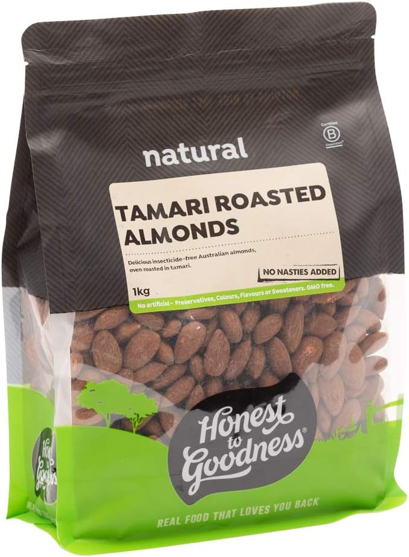 Honest to Goodness, Tamari Roasted Almonds, 1 Kg - Indulge in Our Highly Sought-After Snack, Bursting with Flavor, an Irresistible Combination - Guilt Free. image number 2