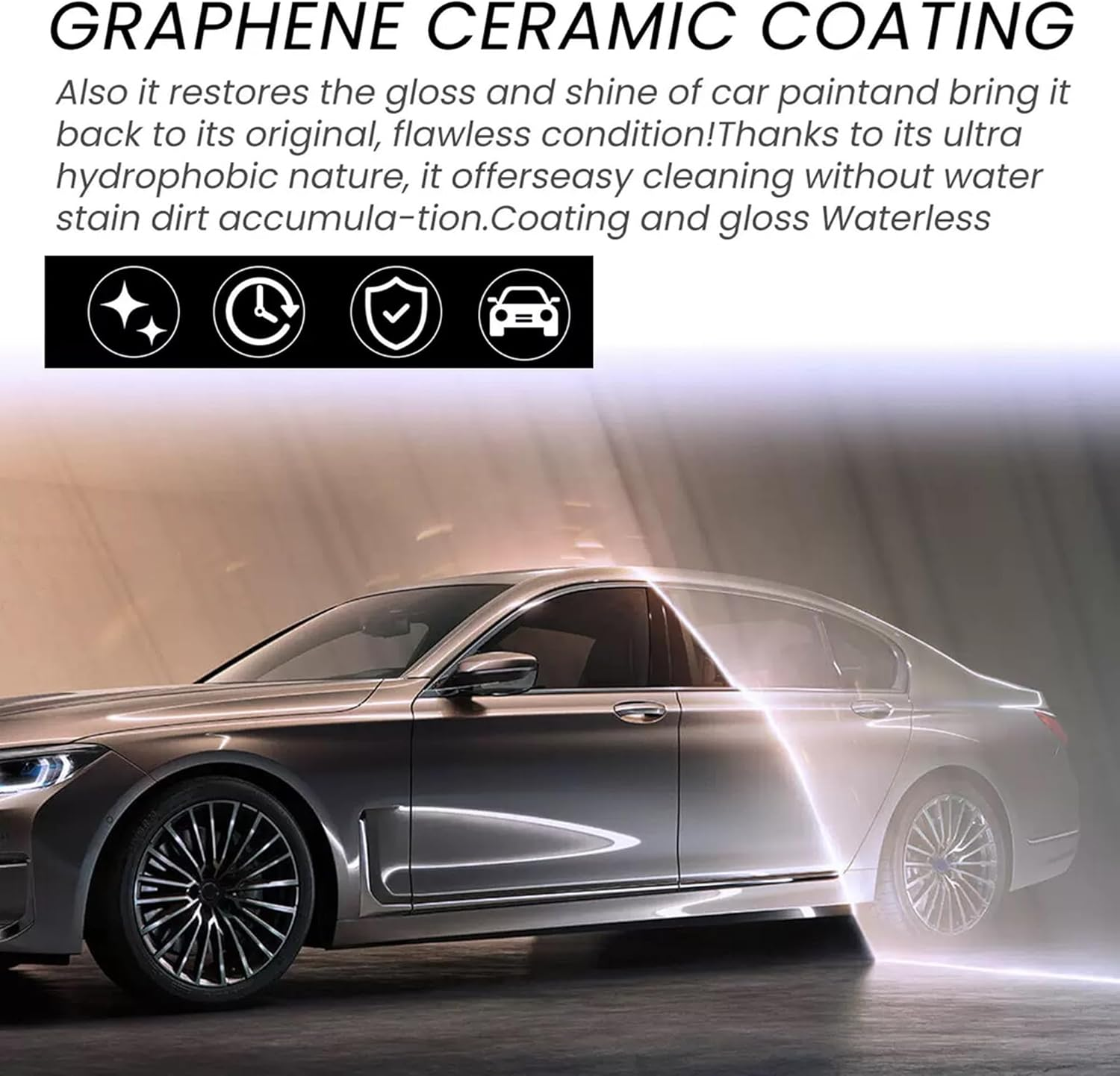 Graphene Ceramic Coating for Cars,Features Super Hydrophobic Crystal Waterproof Function, Auto Coating & Paint Care, Long-Lasting Vehicle Exterior Protection-2 image number 5