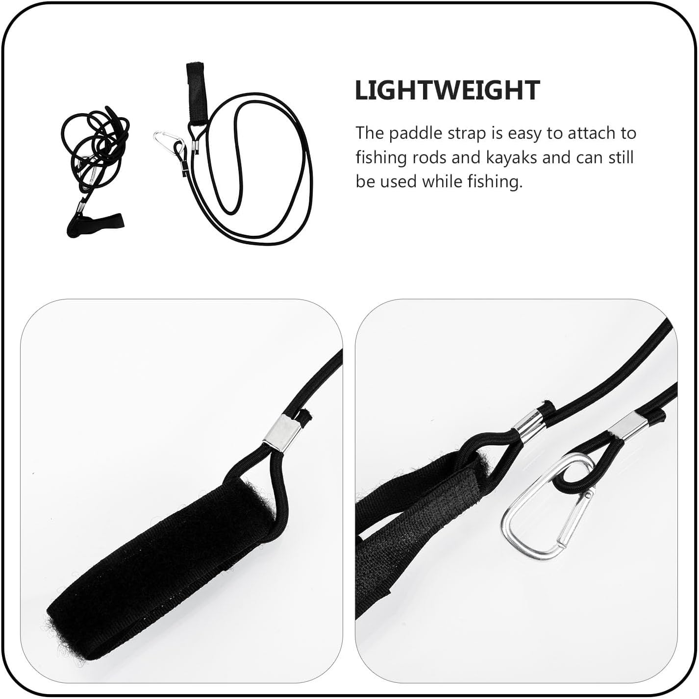 JUMPLAWN Kayak Paddle Leash Stretchable Elastic Luggage Strap for Kayak Paddle Fishing Rod Outdoor Sports 2Pcs image number 4