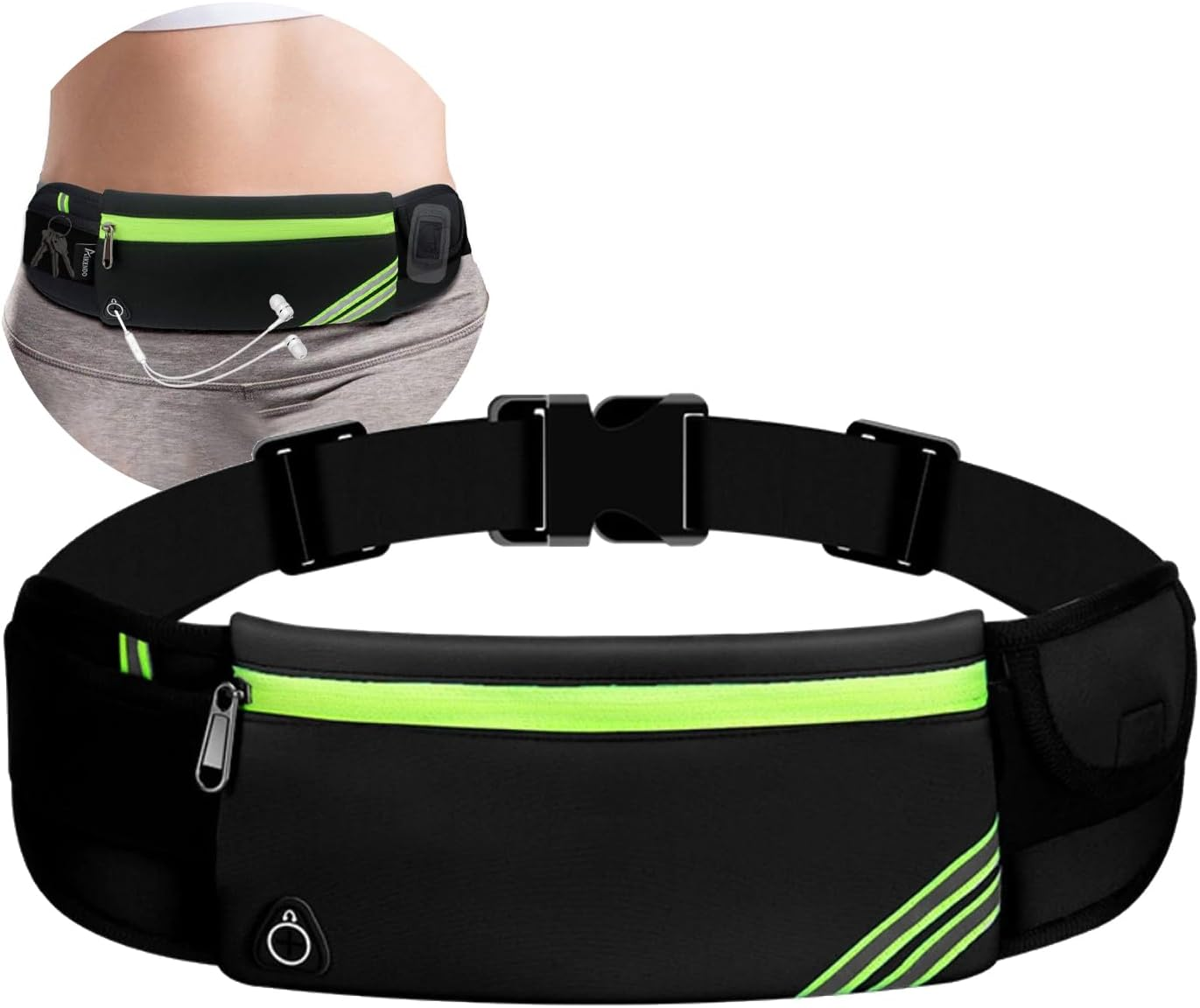 Running Pouch Belt, Waist Pack Bag, Waterproof Running Bag for Workout Jogging, Money Belt Gear Accessories image number 6