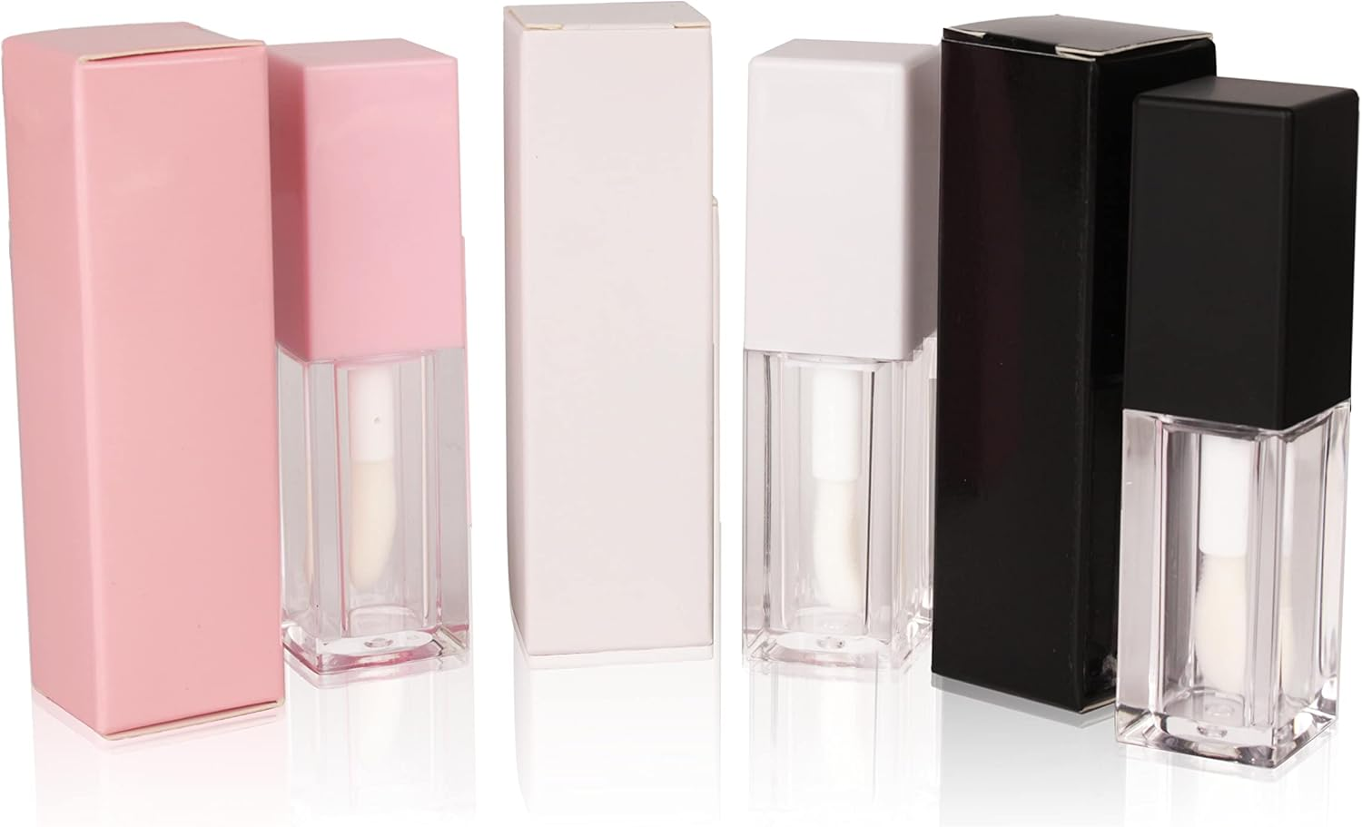 25Pcs 25 * 25 * 86Mm Craft Paper Box for Lip Gloss 350Gms Lipstick Packing Box for Lipgloss Tubes(Pink Paper Box 25Pcs) (Black) - Black image number 6