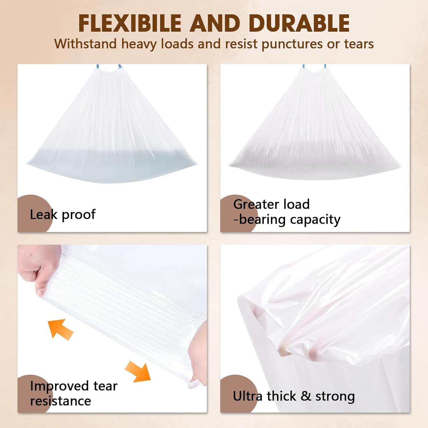 40 Count Extra Large Cat Litter Box Liners, Litter Waste Receptacles Bags for Giaceaw Self Cleaning Cat Litter Box image number 5