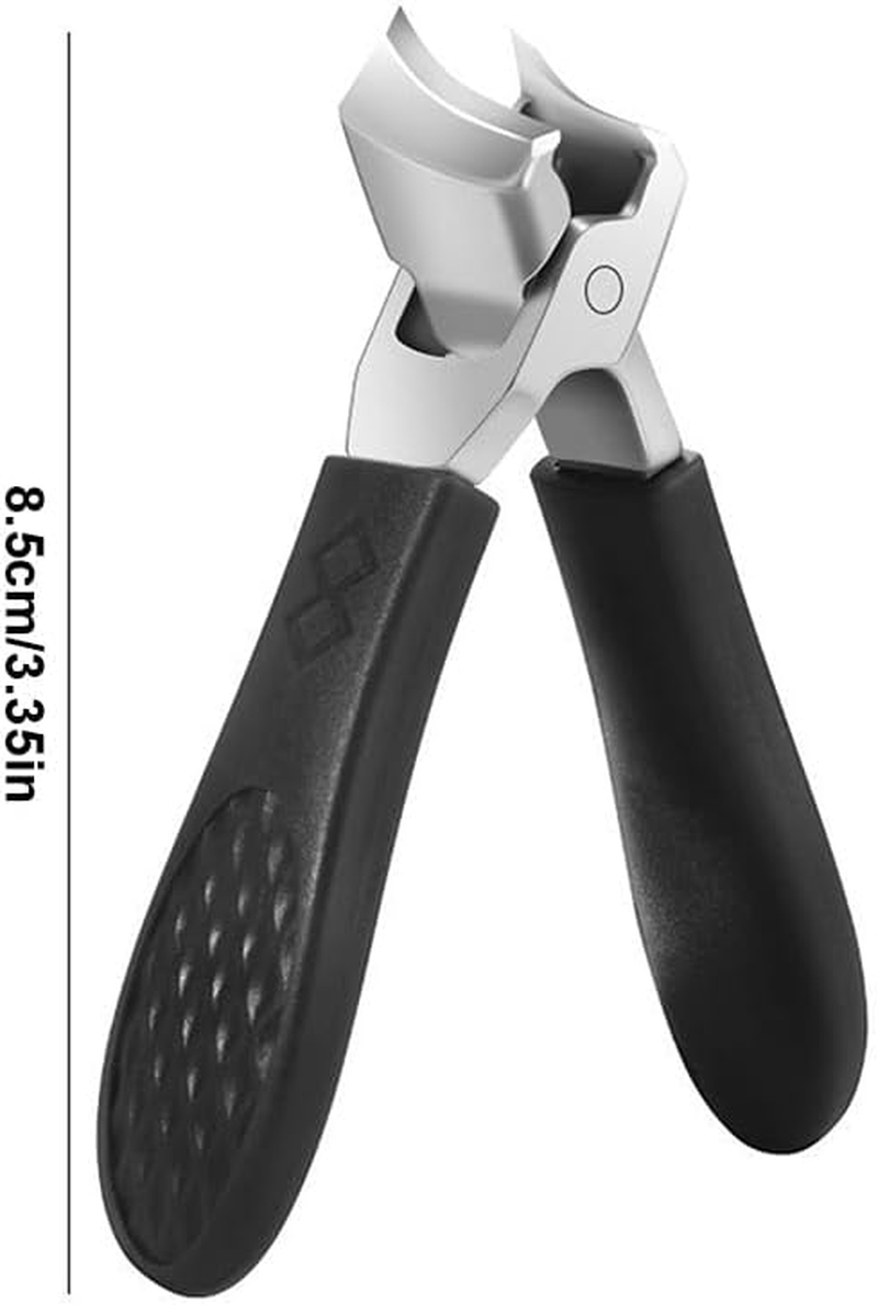 Nail Cutter | Beveled Nail Grooming Tool with File and Spoon - Anti-Splash Manicure Tool for Seniors Home Professional Grooming Pedicure Salon - Black image number 6