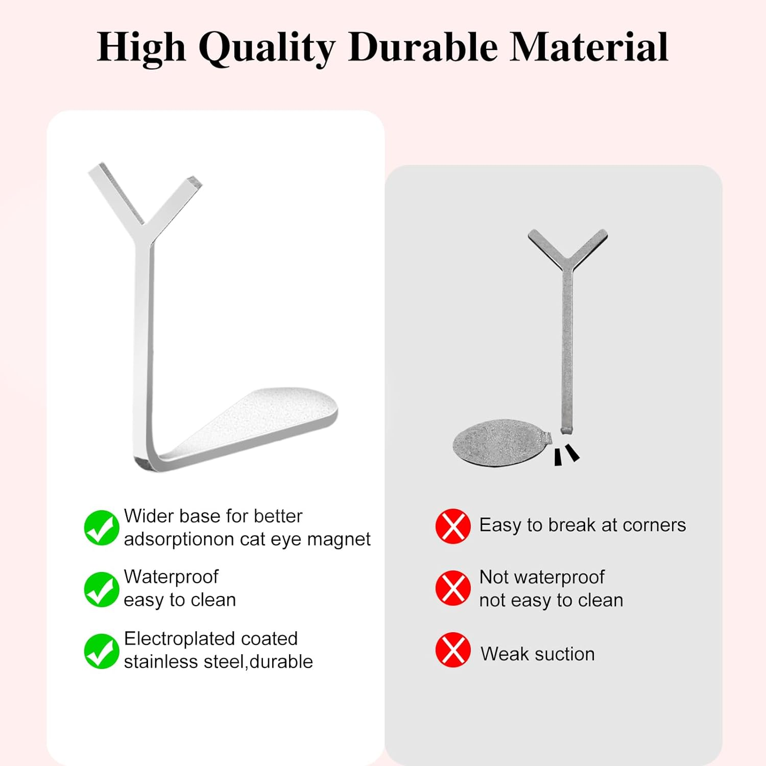 C12Rtive Heart Cat Eye Nail Magnet Tool,4 Pcs Professional Stainless Steel Heart Cat Eye Nail Magnet Tool for Cat Eye Gel Nail Polish,Suitable for Personal DIY, Nail Studio or Nail Salon