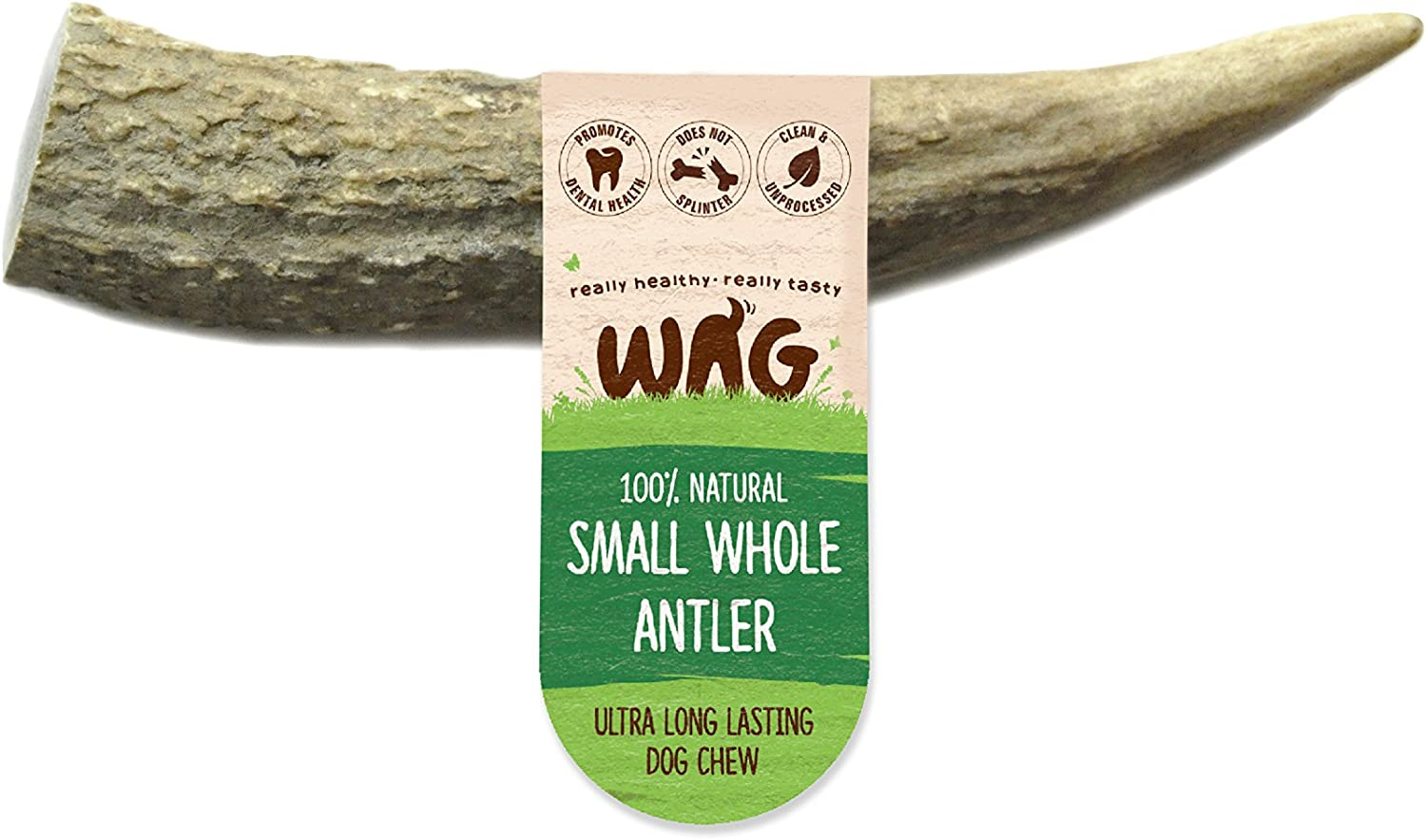 WAG Long Lasting Whole Antler Dog Treat, 4 Pack, Small image number 4