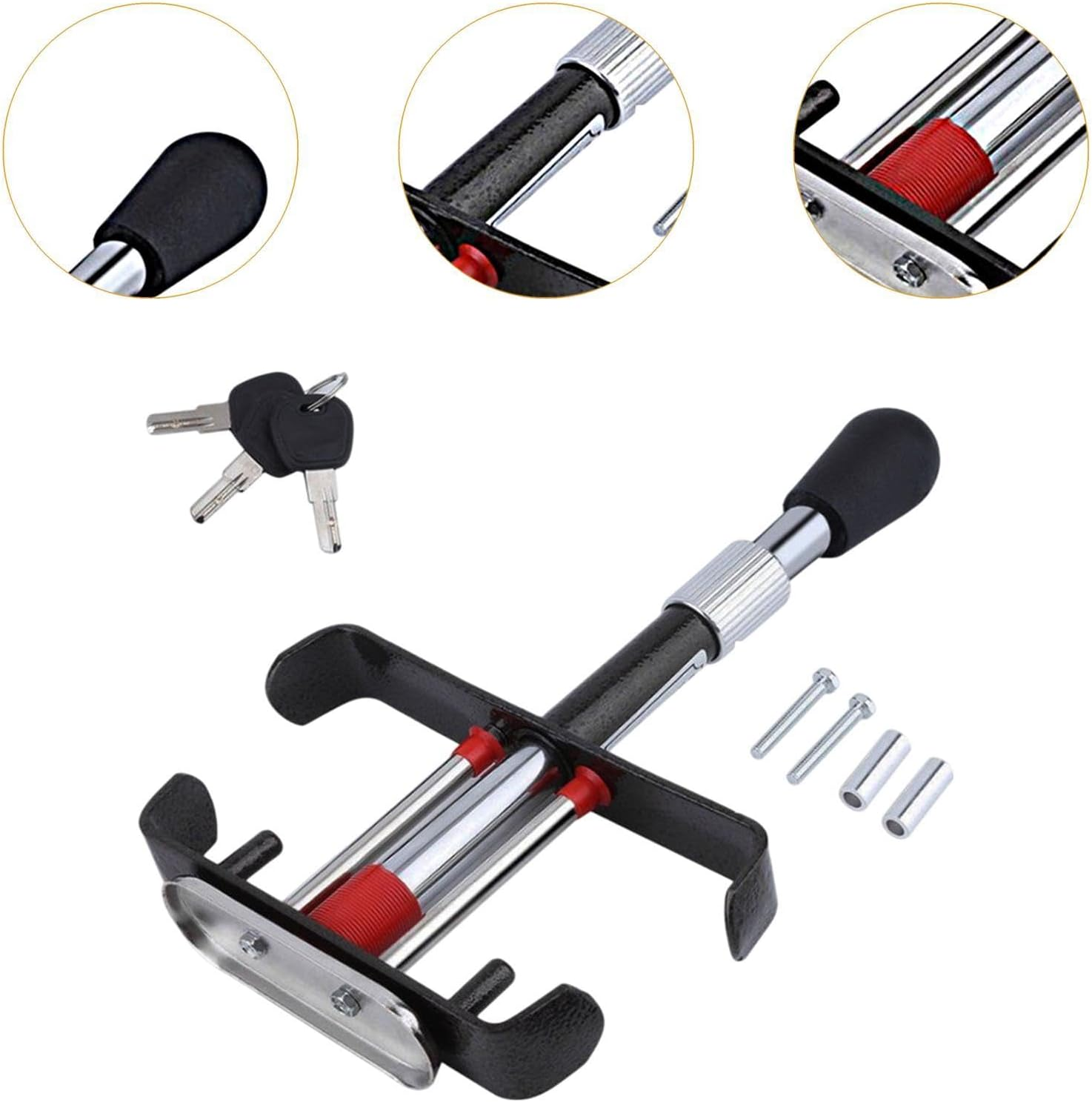 FJMQHU Car anti Theft Brake Clutch Lock Heavy Duty Accessory Automotive Brake Clutch Pedal Lock image number 6