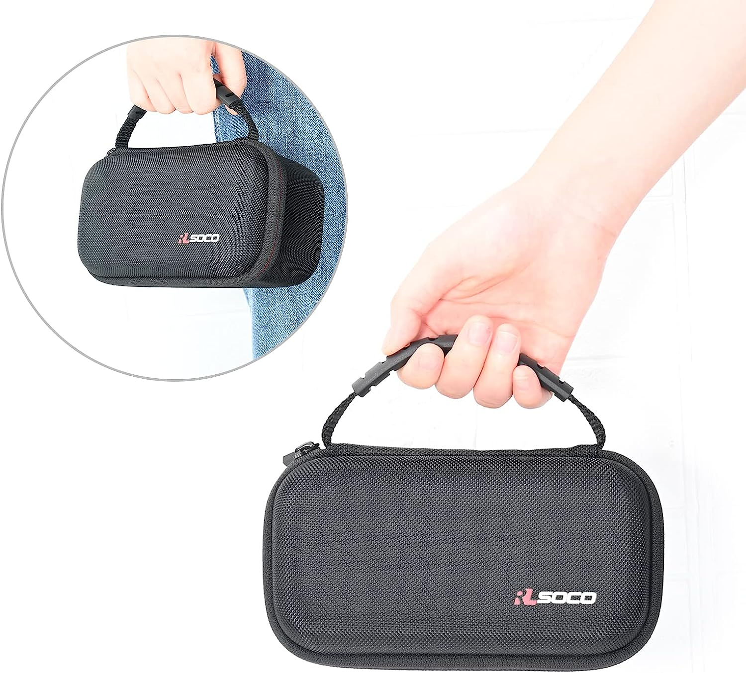 RLSOCO Hard Case for Marshall Emberton Iii/Marshall Emberton Ii/Marshall Emberton Portable Bluetooth Speaker,Lightweight Hard Case (Case Only) - Black image number 4