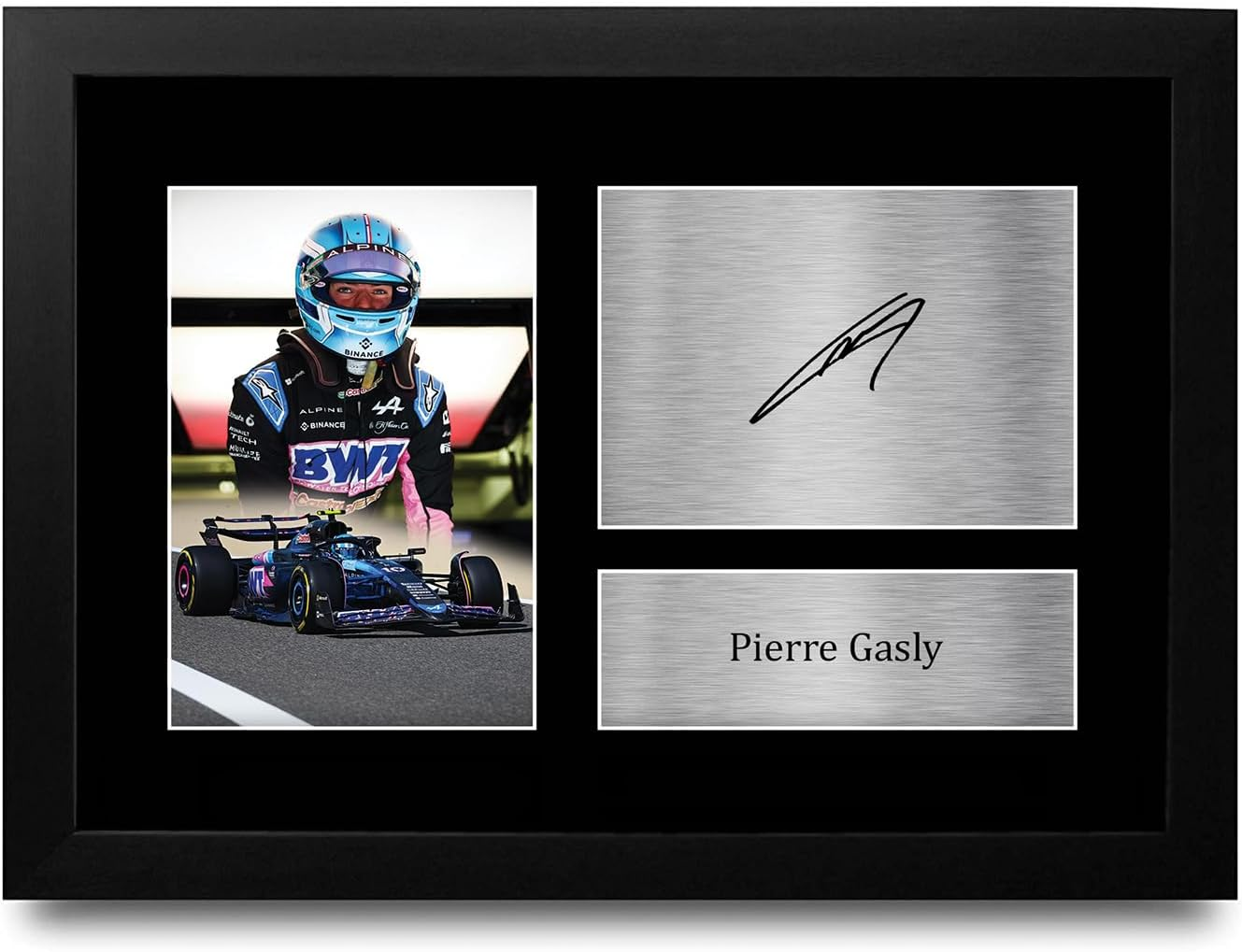 HWC Trading FR A4 Pierre Gasly Alpine Gifts Printed Signed Autograph Picture for F1 Formula 1 Racing Fans - A4 Framed