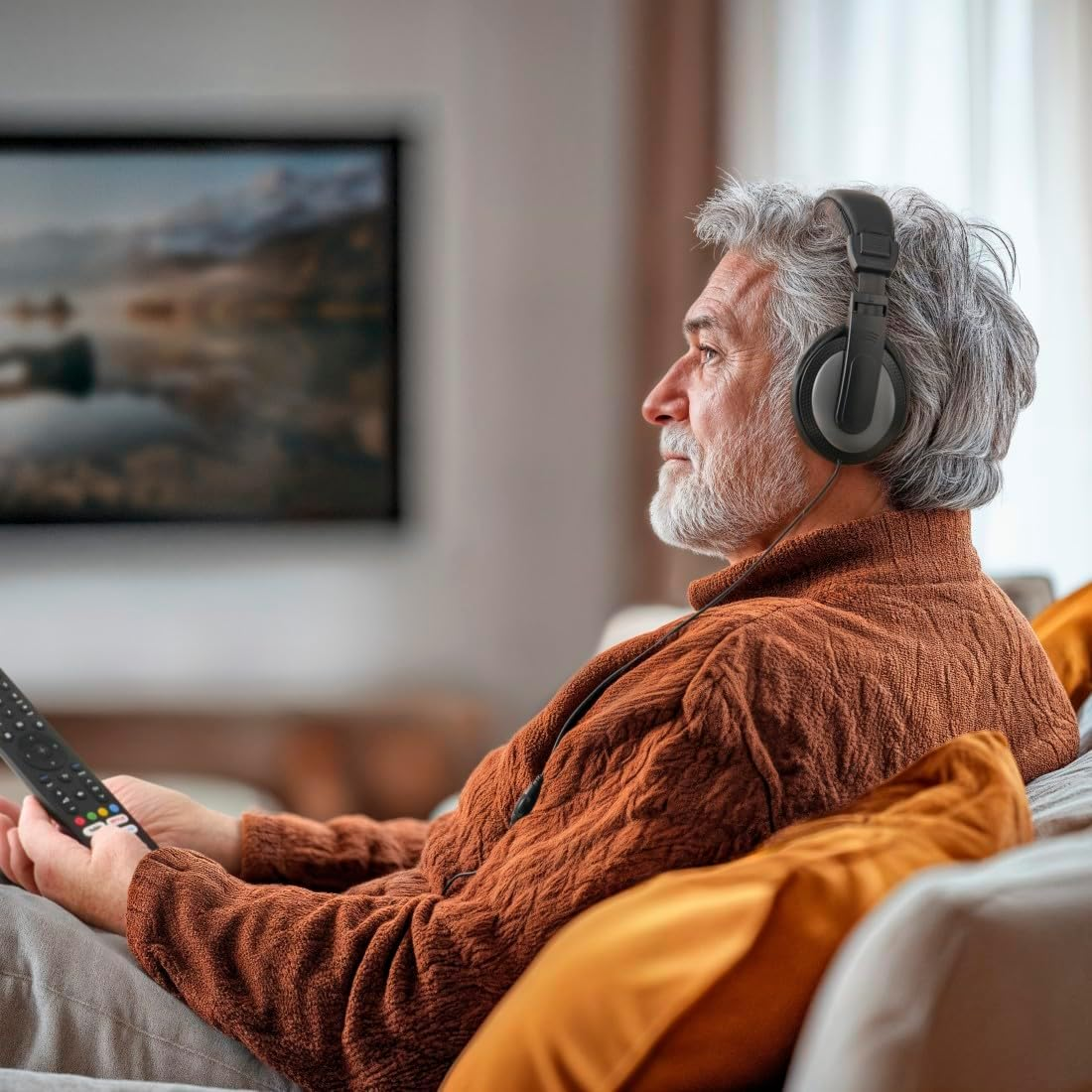 Hama Shell II Over-Ear Headphones - Long Cable (2M) - Black image number 1