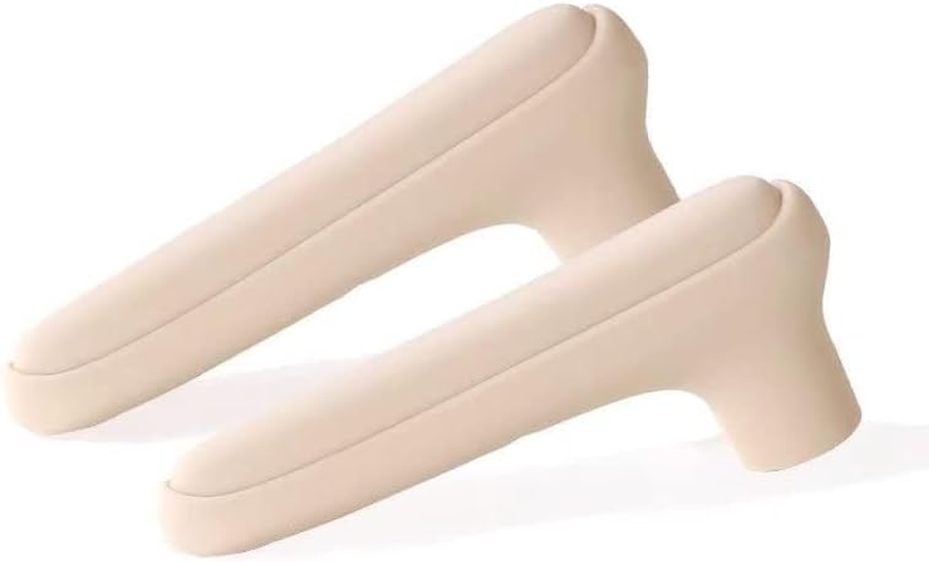 2Pcs Door Handle Covers，Rubber Door Knob Covers，Silicone Door Handle Protector，Door Handle Cover for Heat，Antifreeze Hands in Winter， Anti-Collision Child／Kids Safety，Anti-Static (2 Apricot)