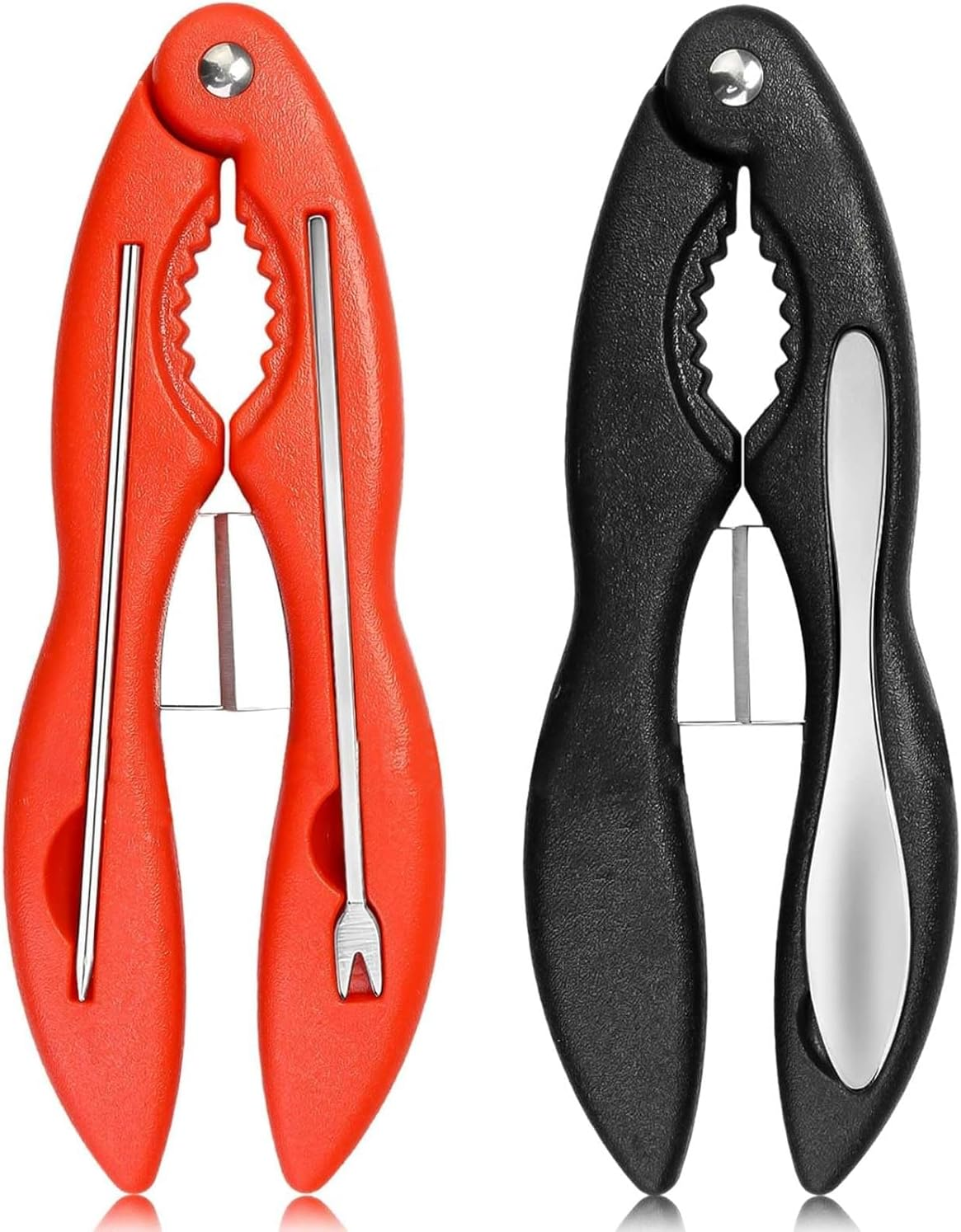 Portable Crab Crackers with Picks Forks, 2Pcs Crab Leg Crackers and Tools,Portable Seafood Crackers and Tools Multifunctional Lobster Crackers Crab Leg Crackers Tool,Lobster Crackers and Picks Set image number 2