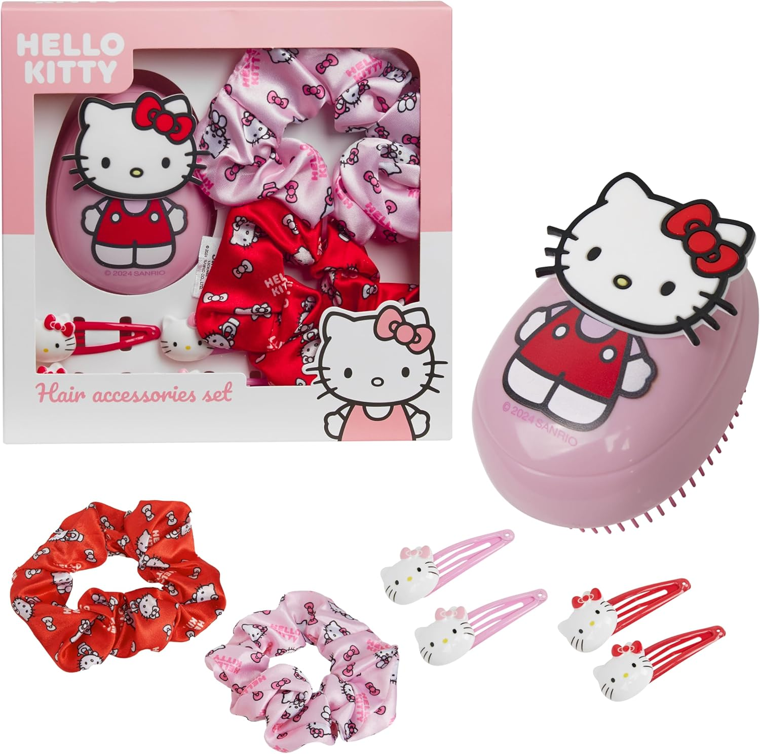 Hello Kitty Children'S Hair Brush, Hair Accessories, Gifts for Girls, Teenagers & Women (Hello Kitty Brushes & Accessories)