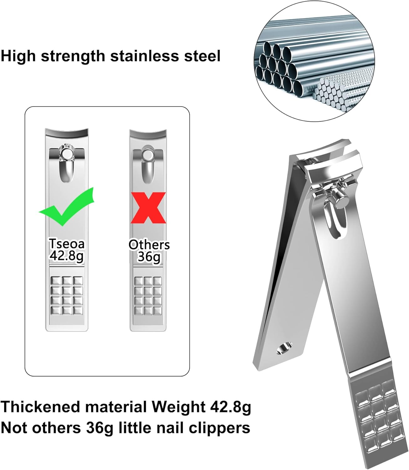 Tseoa Manicure, Pedicure Kit, Nail Clippers, Professional Grooming Kit, Nail Tools with Luxurious Travel Case, Set of 12 image number 1