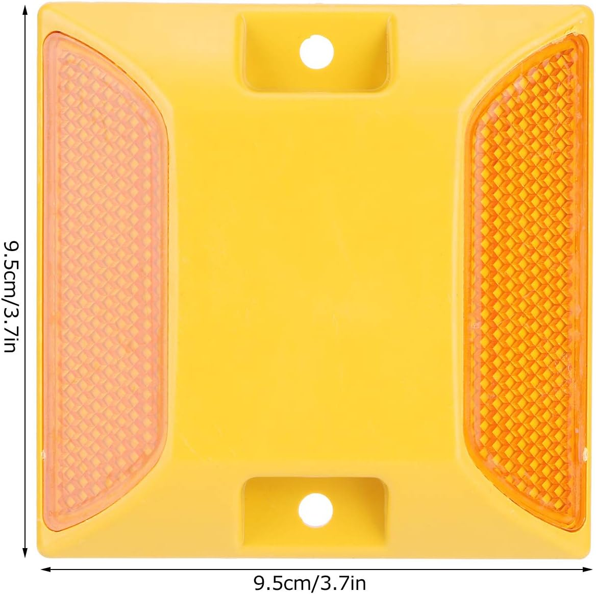 Reflective Road Marker 6PCS Double Yellow Plastic Road Reflectors Street Pavement Driveway Stud Markers Reflective Rewritten image number 5