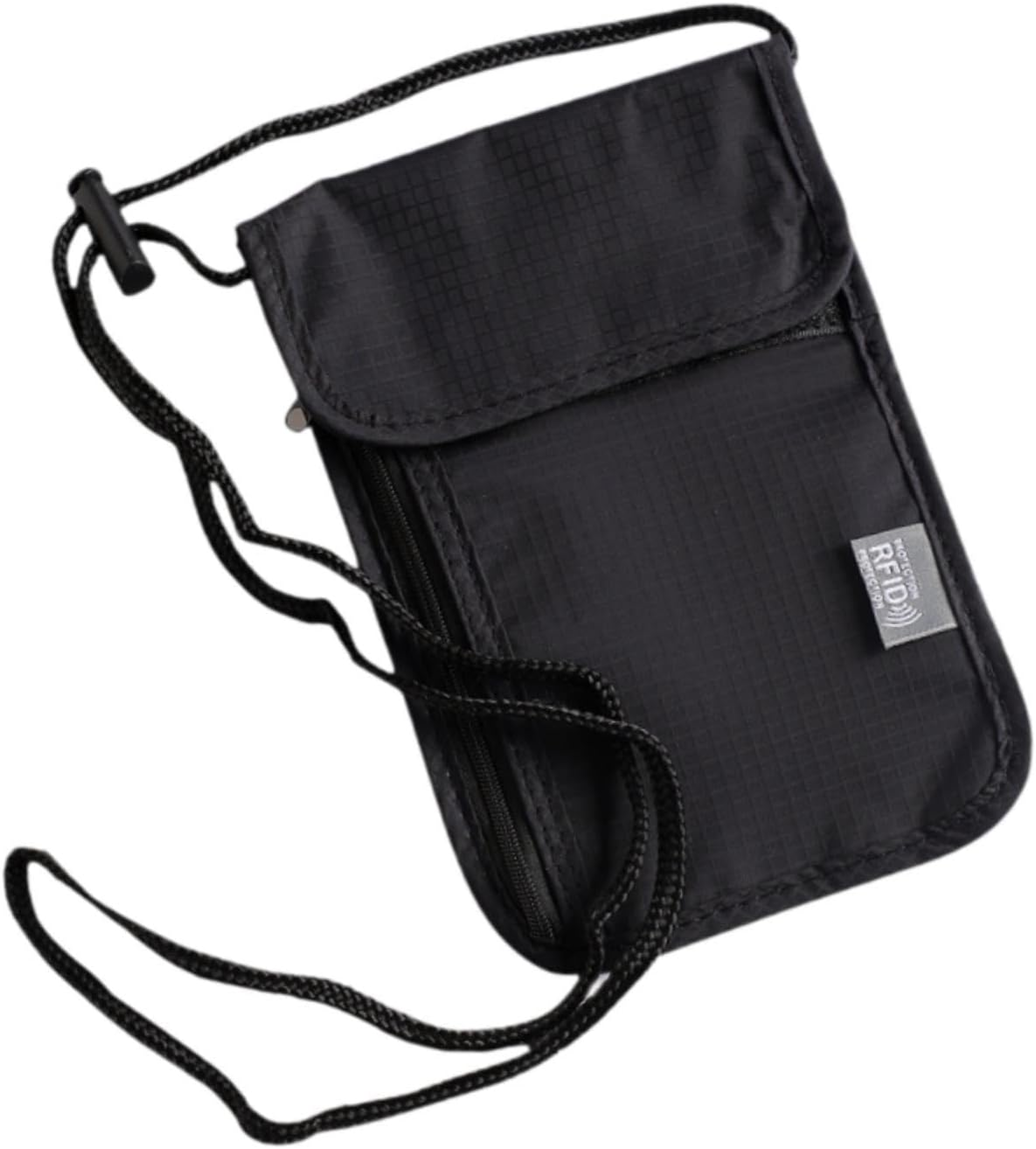 Frediuo Neck Wallet Travel Pouch for Men Multi Pockets Crossbody Bag Card Storage Organizer Case with Adjustable Strap for Commuting image number 1