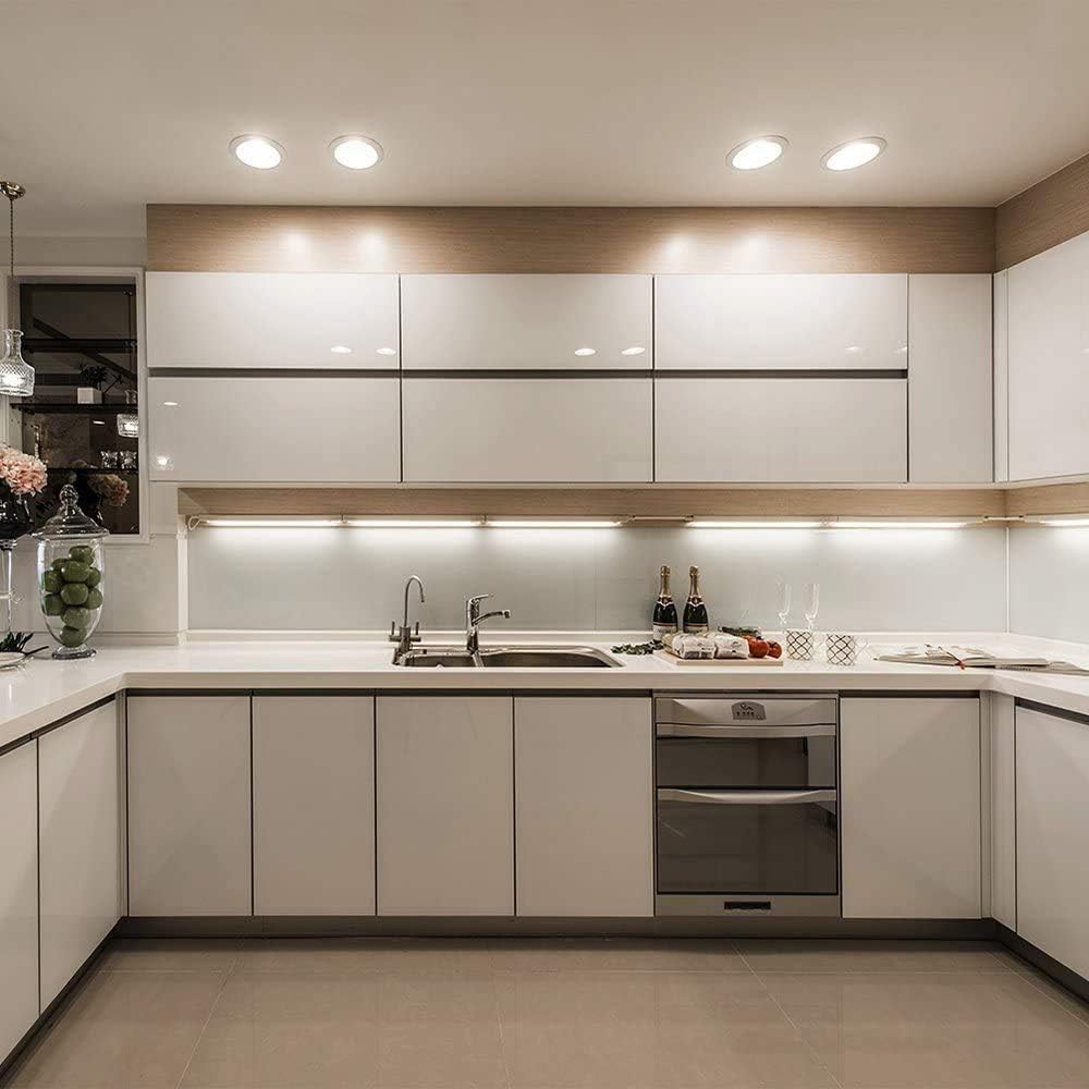 LEDUNI &reg; Downlight round LED Panel 20W Circular 2000LM Cold White 6000K Angle 120 IP40 OPAL Aluminium 225 X 12Hmm Cutting Dimension 205Mm image number 6