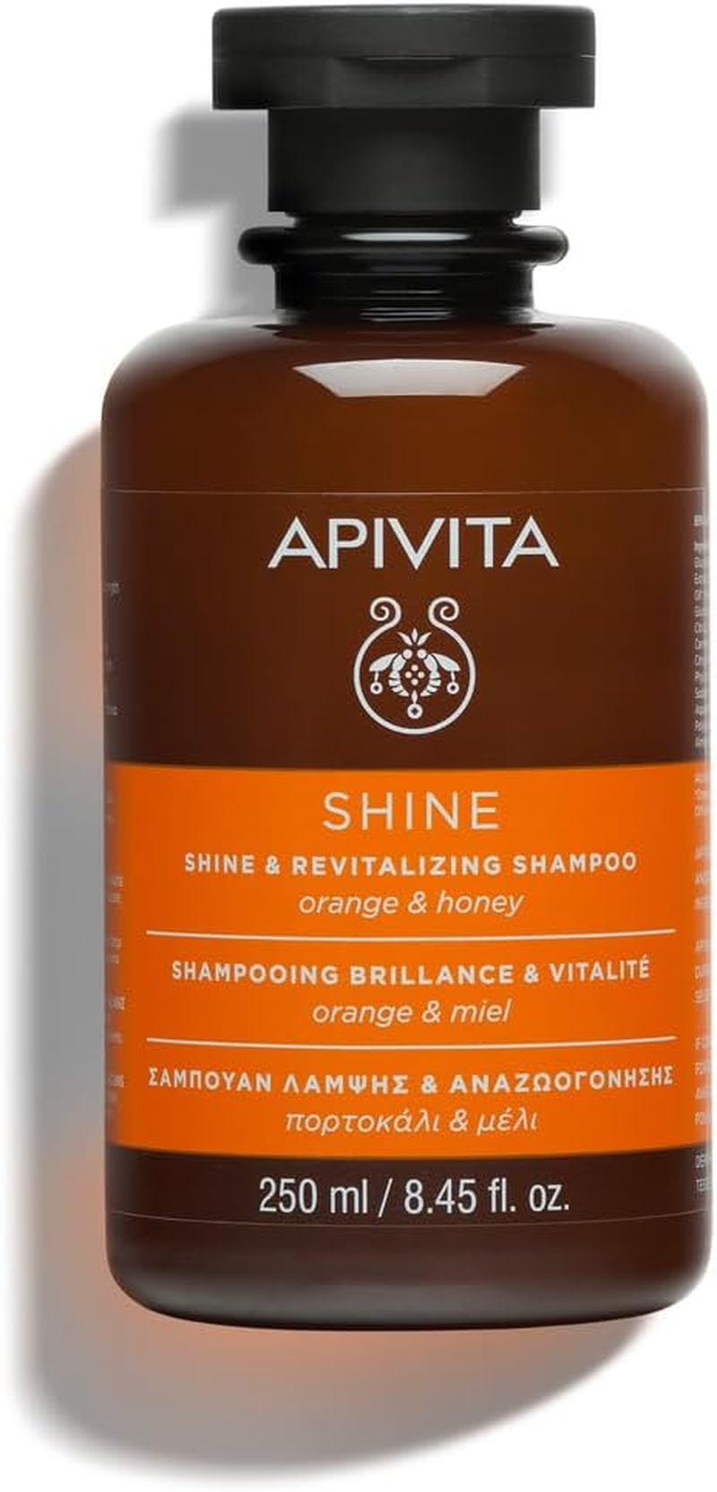 APIVITA Shine & Revitalizing Shampoo 8.45 Fl.Oz. | Natural Shampoo with Orange & Honey