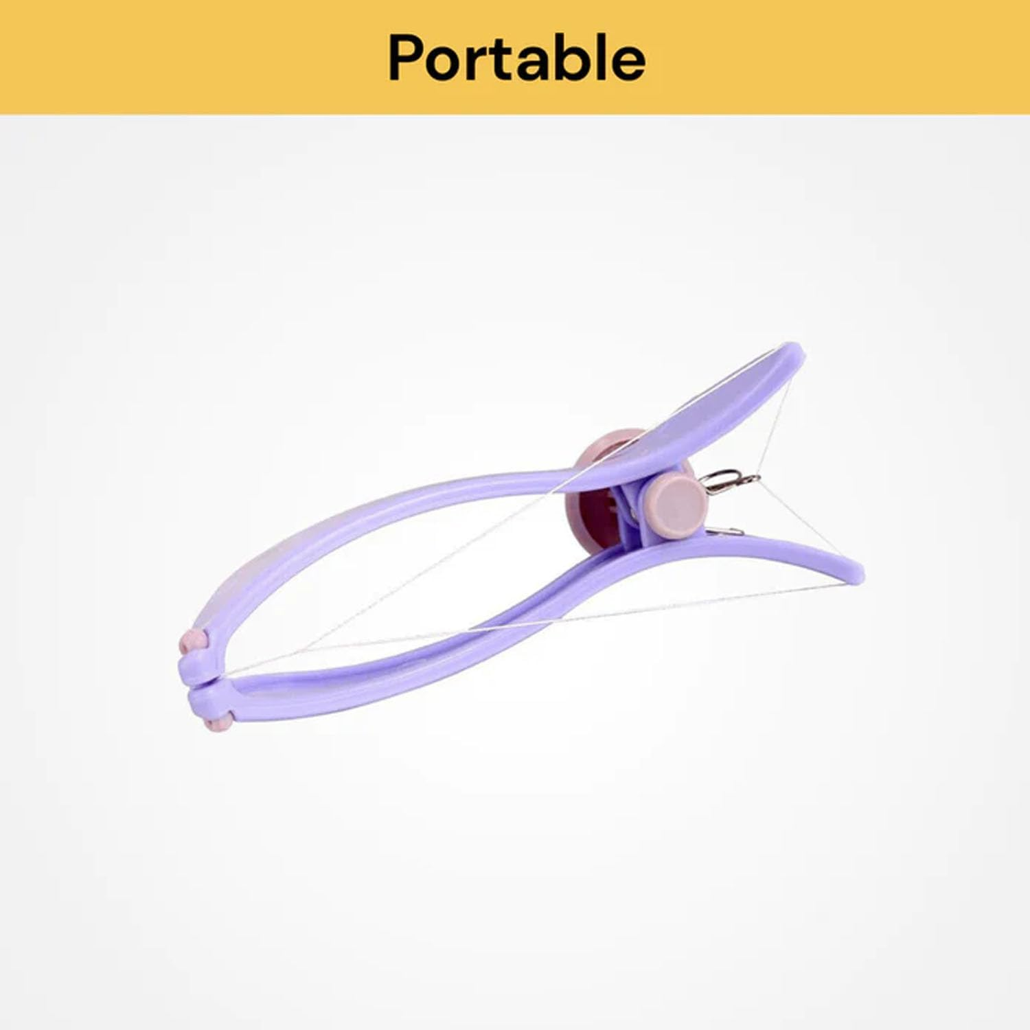 EZONEDEAL Eyebrow Face and Body Hair Threading and Removal System Tweezers for Eyebrows, Threading Tool, Threading Machine for Women, Threading Epilators for Women (Purple) image number 1