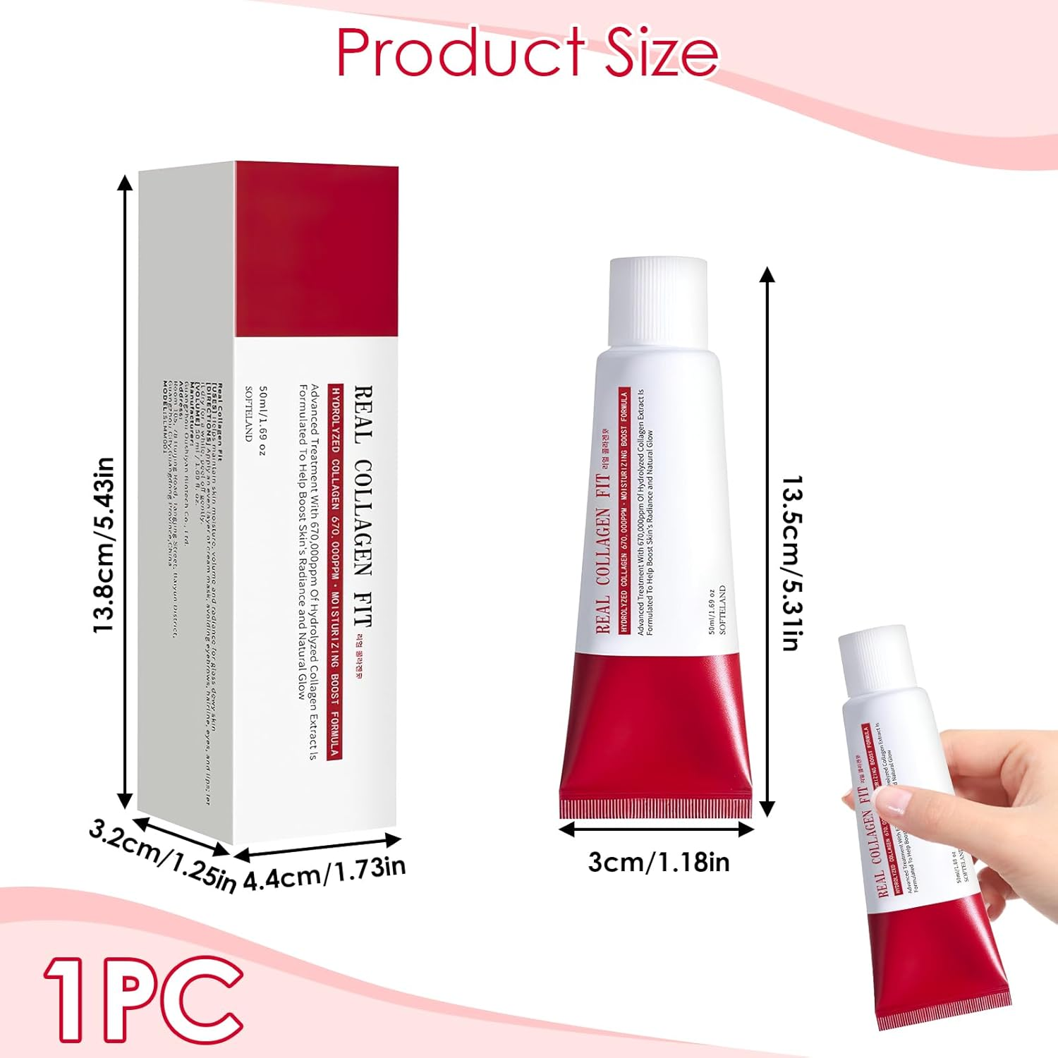 Real Collagen Fit Hydrolyzed Collagen Wrapping Mask - Peel off Facial Mask for Elasticity, Hydration & Glow, Glass Skin Moisturiser, Korean Skin Care, Self Care Treatment, Hydrating & Firming, 50Ml image number 6