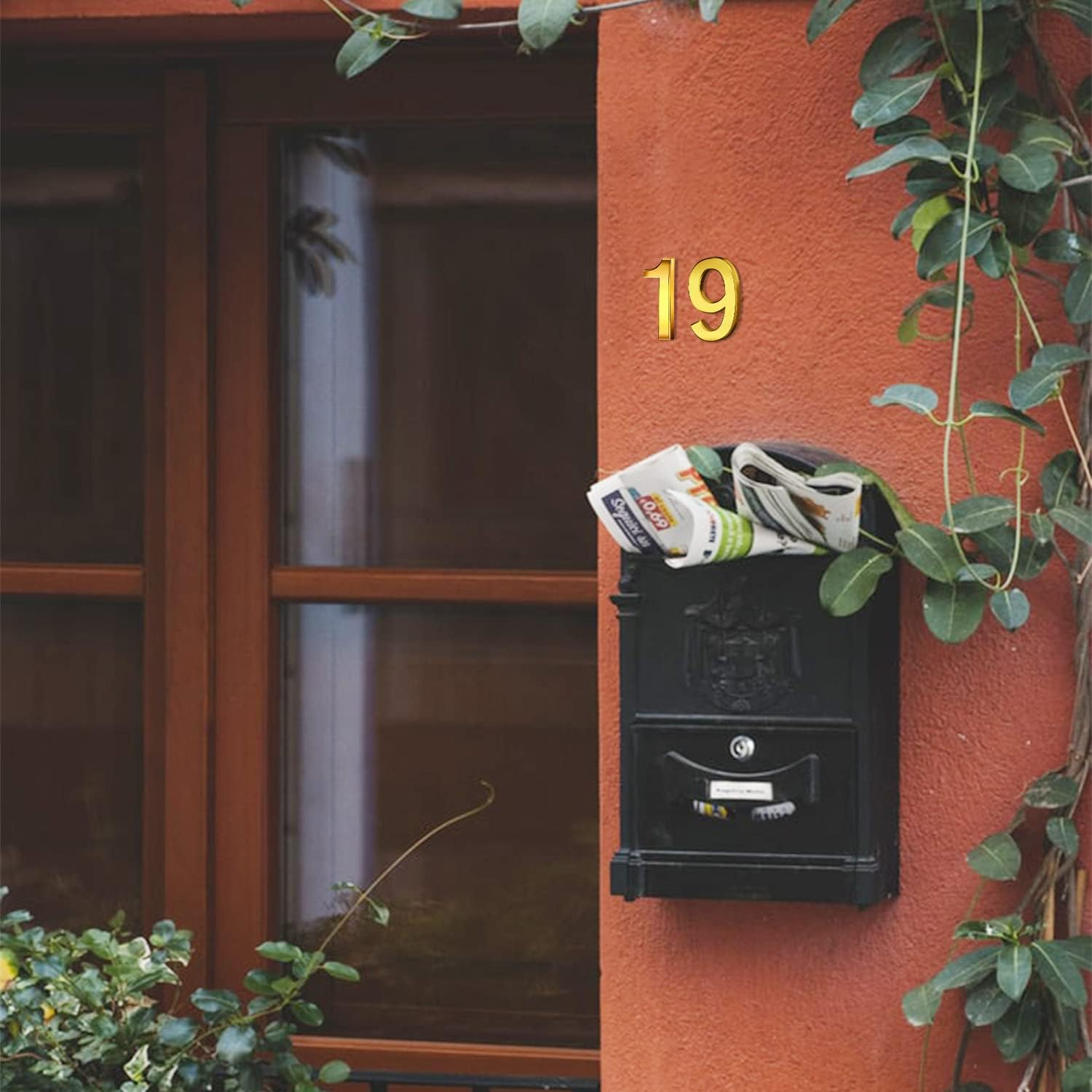 Lotsdonxia Self-Adhesive 3D Gold Numbers (0-9) for Addressing House, Apartment, Hotel, and Street Room Doors as Mailbox Stickers-6 image number 6