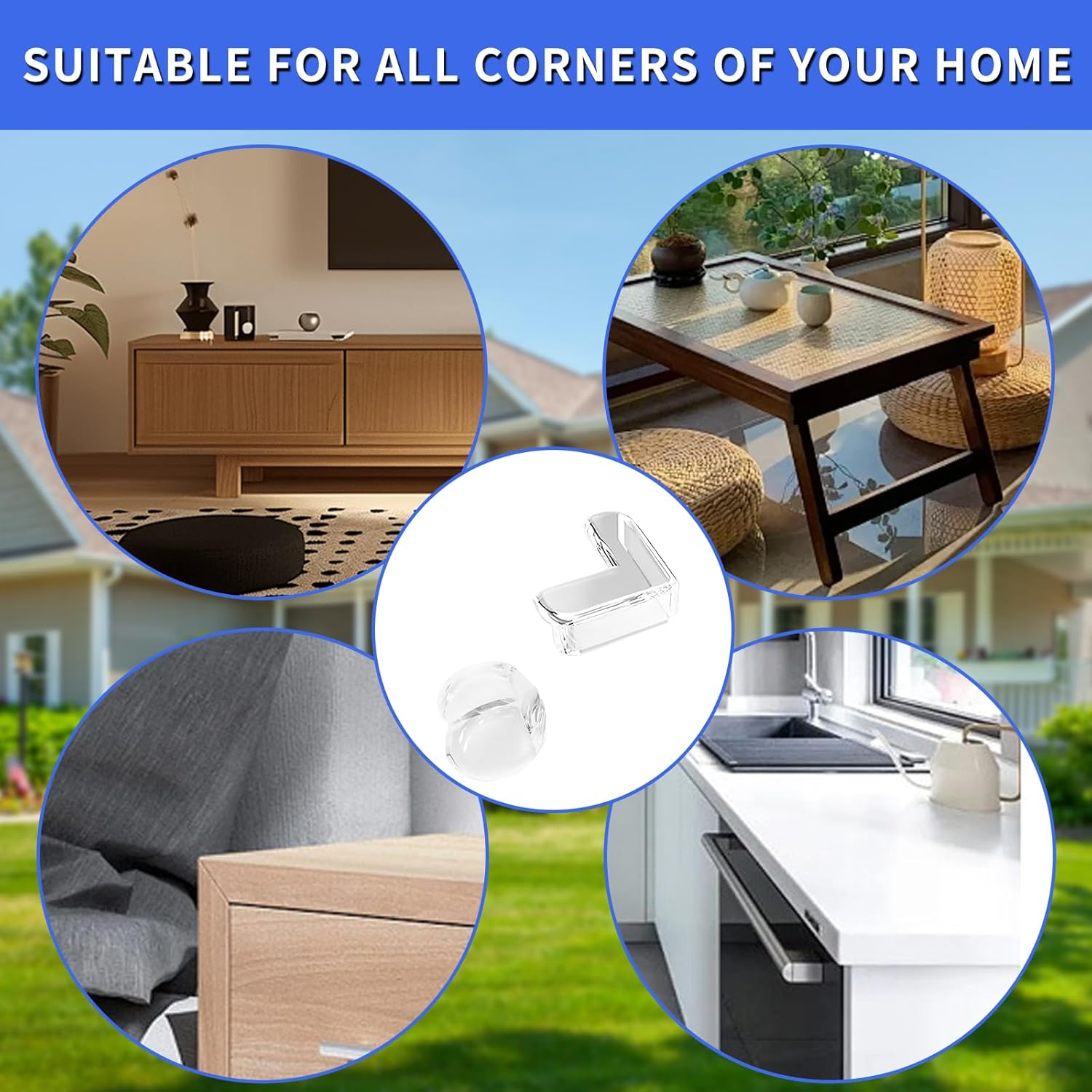 Corner Protector, 30 Pack Table Corner Protectors for Baby Guards, Clear Table Corner Protector for Corners and Edges image number 3
