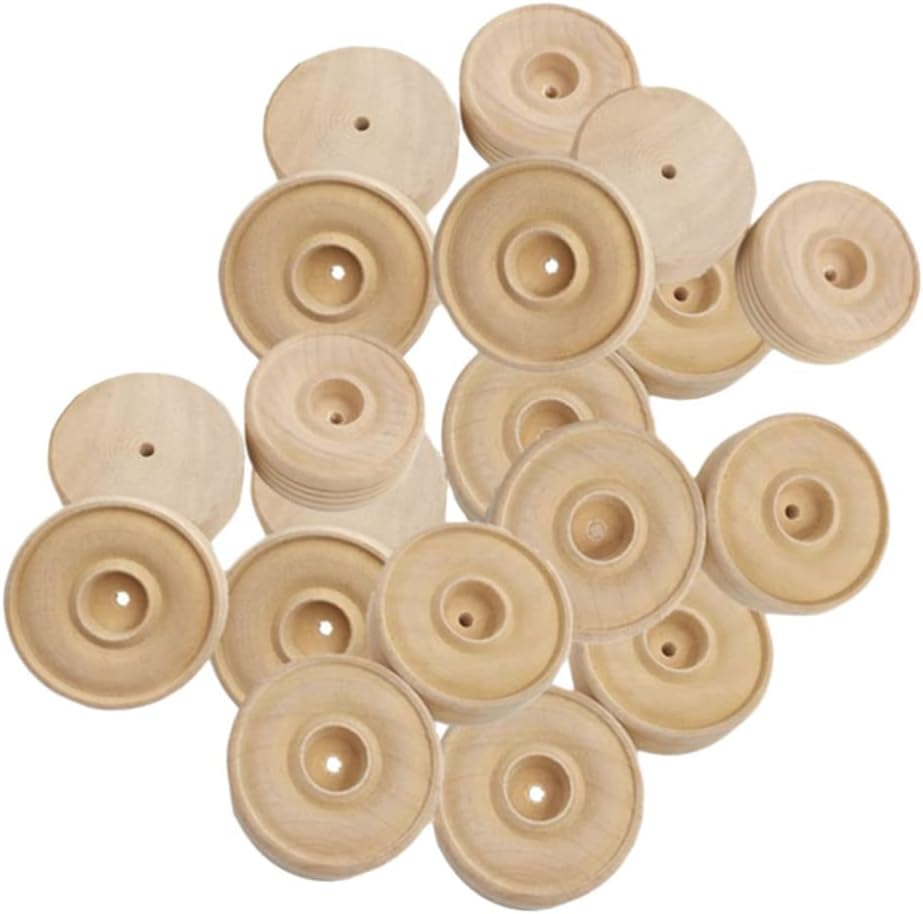 VILLFUL 25Pcs round Toy Wheels DIY Handmade Craft Supplies for Toy Accessories for Crafting and Creating Custom Toys image number 1