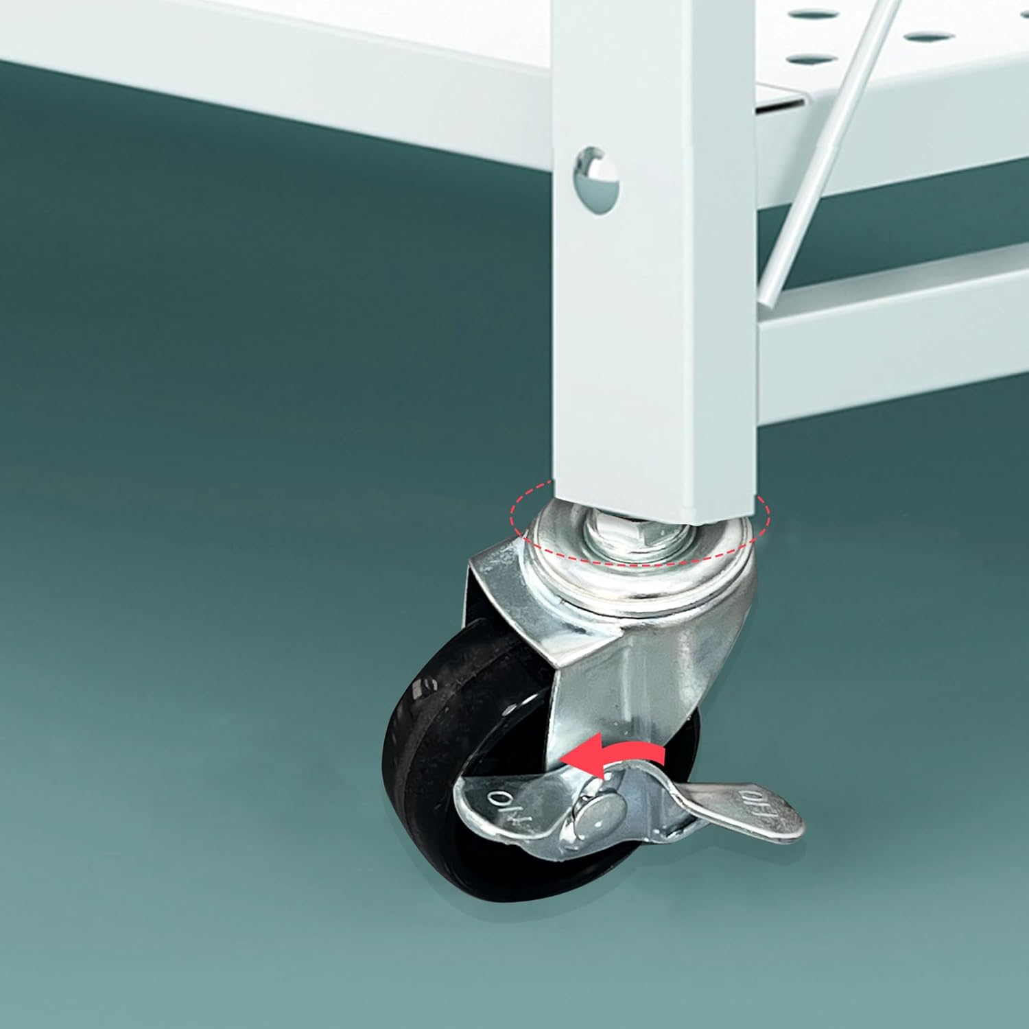 ABCOOL 3 Tier Foldable Mobile Storage Rack Trolley, Durable Movable Shelf Cart, Versatile Open Easy Setup Locker Wheels, Heavy-Duty Steel for Kitchen Office Entryway Dining Living Room Garage Yard image number 1