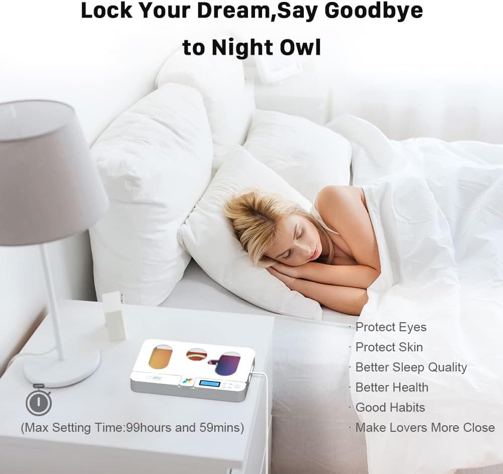 Ixtra Cell Phone Timer Lock Box for Android Samsung/Google/Iphone, Portable Self-Control Phone Timer Locker Smart Cell Phone Jail Lock Box with Timer for Kids Students Adults, White Cover image number 5