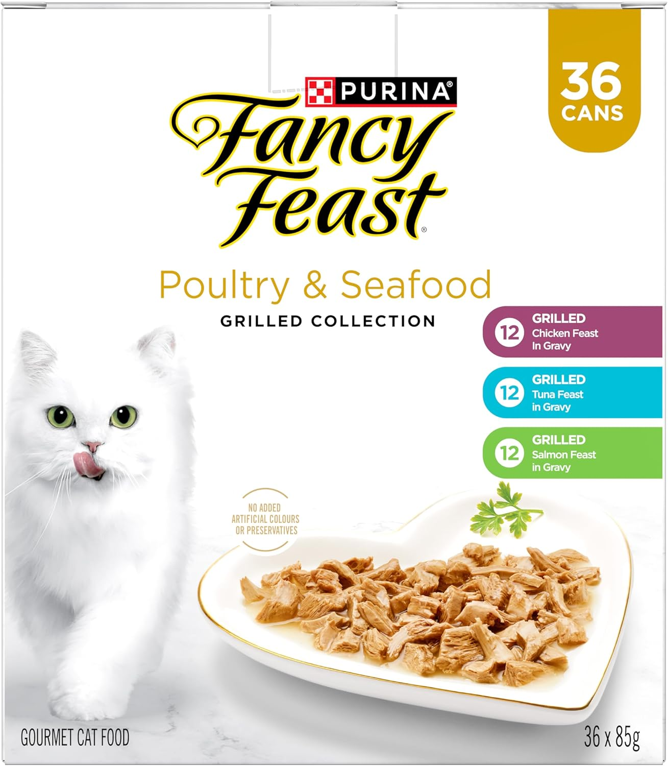 FANCY FEAST Grilled Poultry & Seafood Collection Variety Pack 36X85G image number 1
