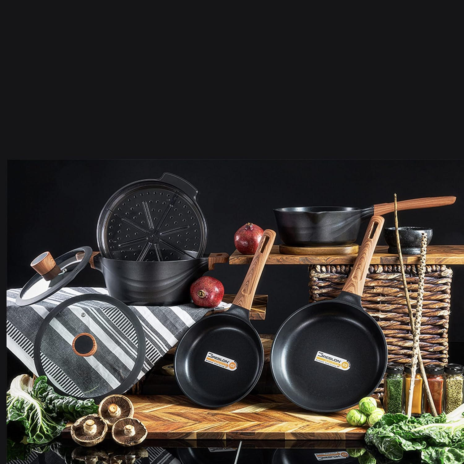 Kleva Range Diamond Earth Premium Non-Stick 7Pc Cookware Set image number 5