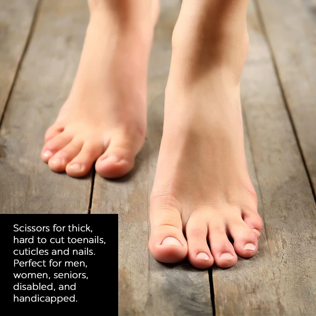 Long Handled Toenail Scissors and Clippers Perfect for Thick Toe Nails for Men Women Elderly and Seniors Easy Reach Handle Unique Design Ergonomic Cuticle Scissor image number 3