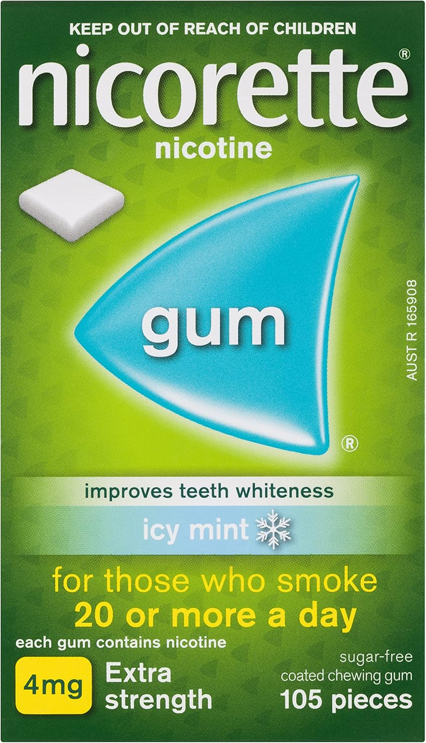 Nicorette Quit Smoking Extra Strength Nicotine Gum Icy Mint 105 Pack image number 1