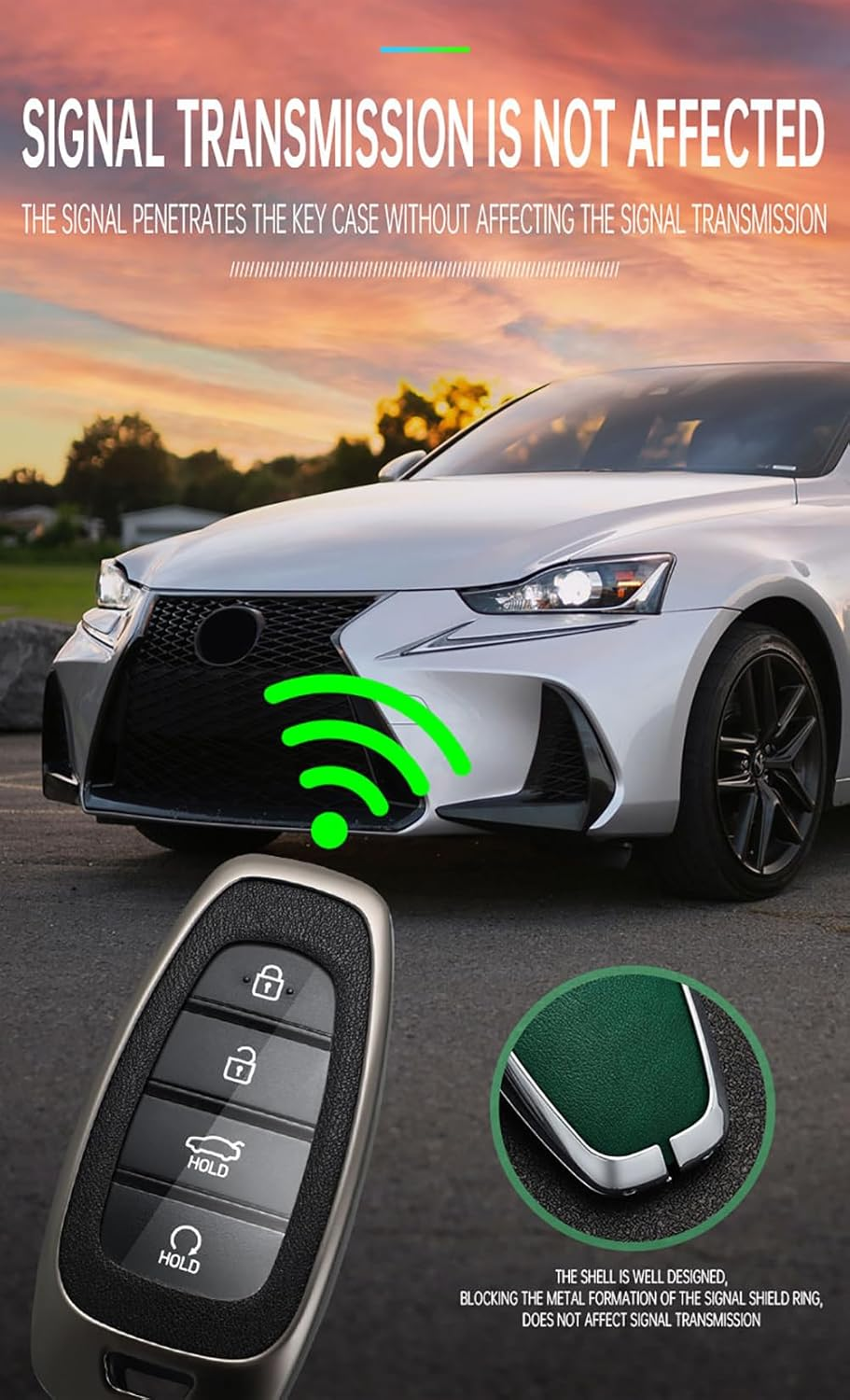 Ontto Alloy Car Key Fob Cover Fit for Hyundai Solaris Sonata Hybrid Nexo NX4 New Grand Santa Fe Tucson 2021 2022 2023 Leather Key Case Shell Key Holder Keyring Keychain Accessories Black image number 1