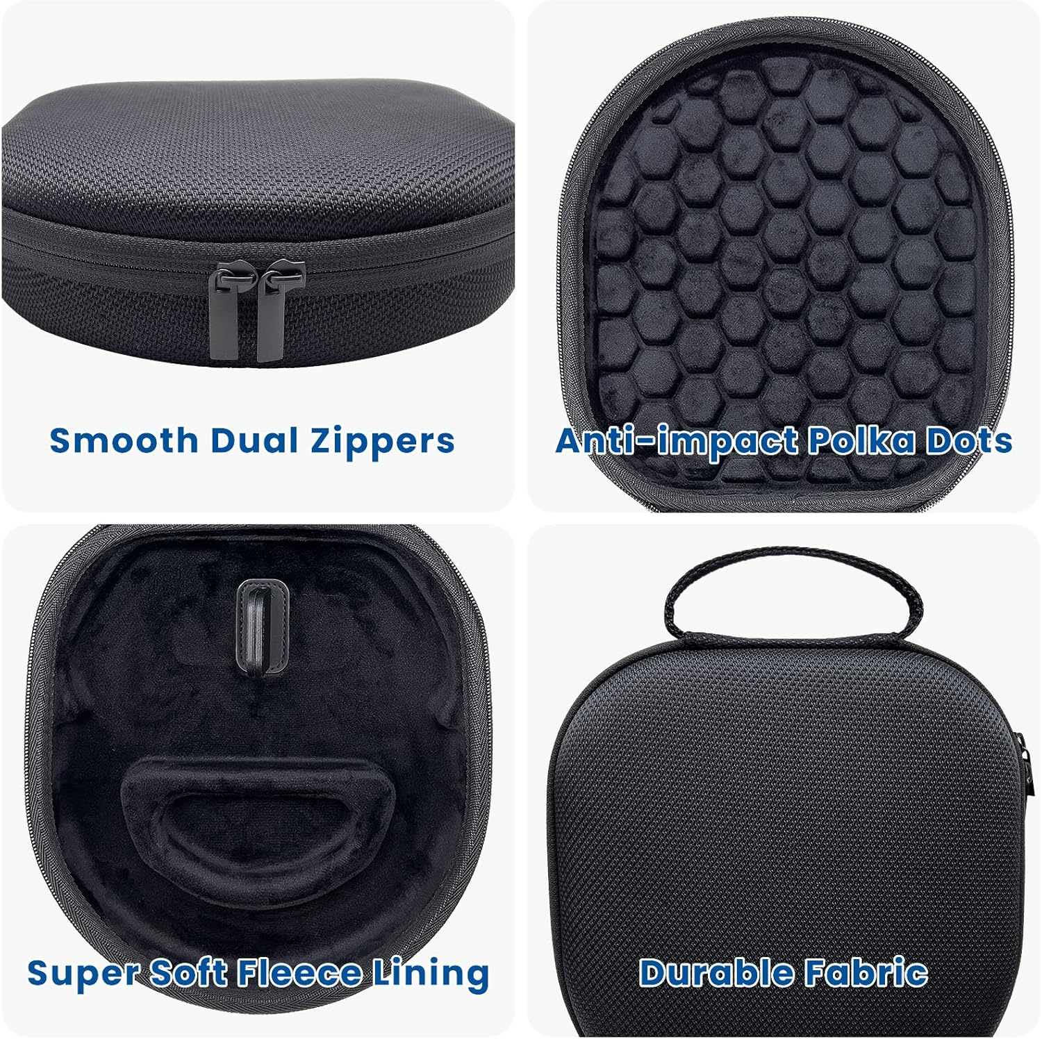 Smart Case for Airpods Max 2024 2020, Hard Travel Storage Case Supports Auto Wake Sleep Mode, Portable Organizer Bag for Apple Airpods Max, Charger and Accessories image number 2