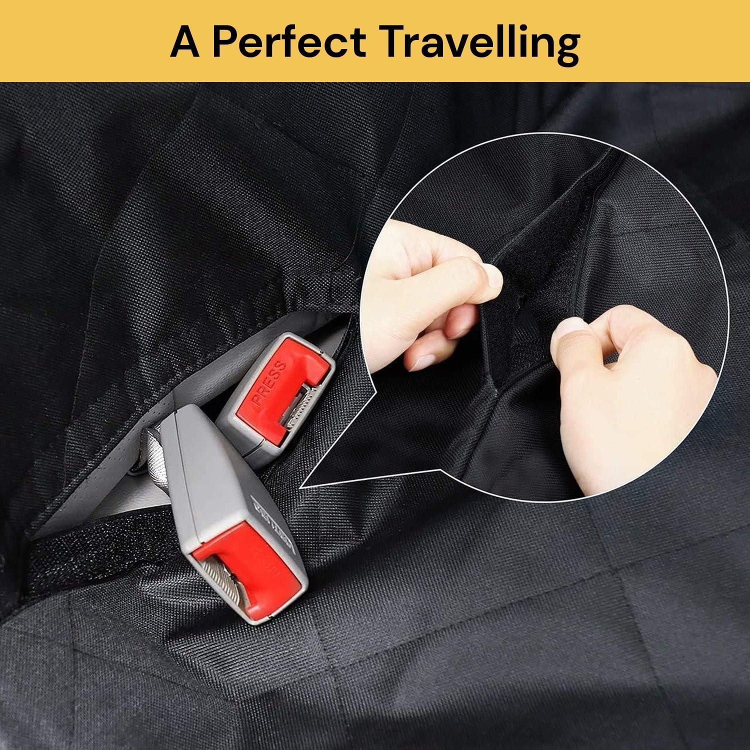 Spendeal Dog Car Seat Cover for Pets Waterproof Seat Cover Hammock 600D Heavy Duty Scratch Proof Nonslip Durable Soft Back Seat Covers Fits Middle Armrest for Cars Trucks and Suvs (175 X 144 Cm) image number 4