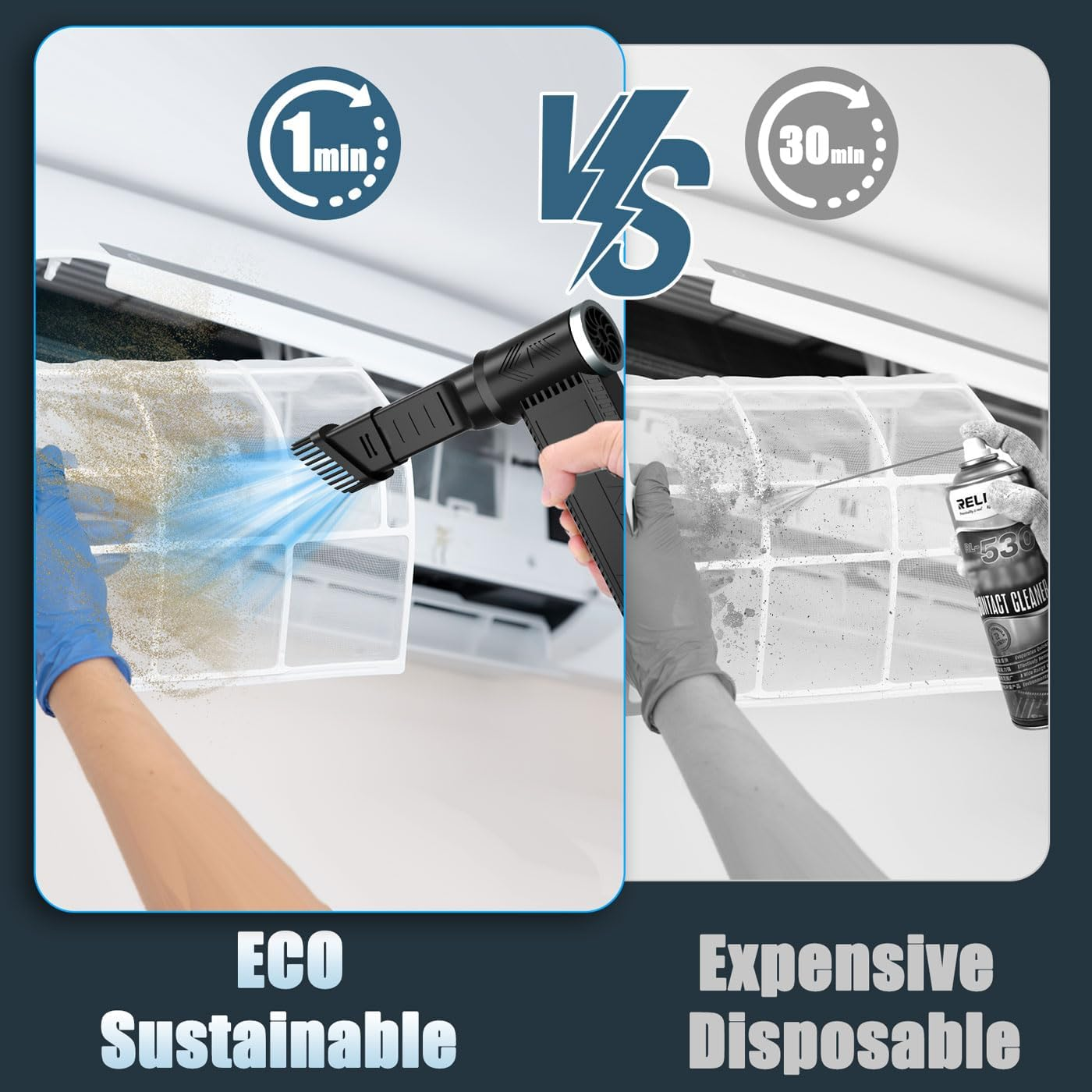 Meudeen Cordless Electric Air Duster: 120,000 RPM High-Speed 4-Speed Adjustable Blower, Rechargeable Battery-Powered Dust Cleaner for PC Keyboards, Electronics, Cars & Outdoor Use &ndash; Compact & Powerful image number 4